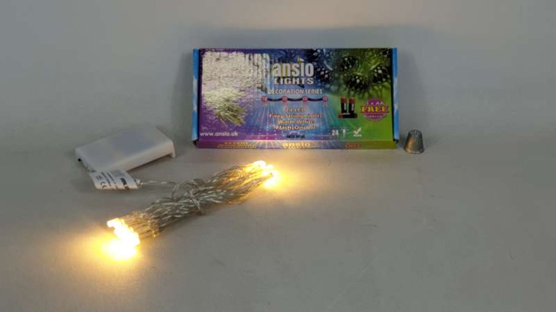 60 X BRAND NEW BOXED 24 LED WARM WHITE BATTERY OPERATED CHRISTMAS FAIRY LIGHTS