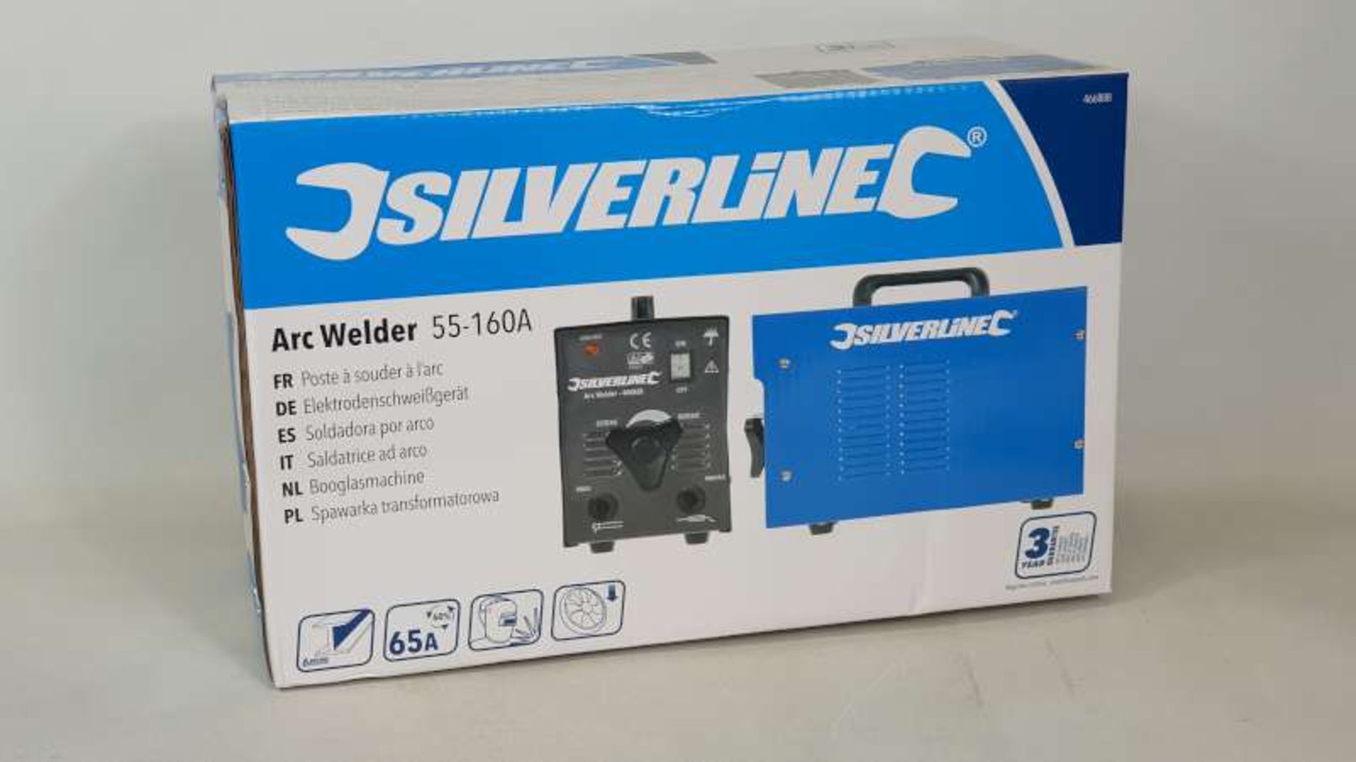 BRAND NEW BOXED SILVERLINE ARC WELDER 55-160A WITH 3 YEAR MANUFACTURERS GUARANTEE