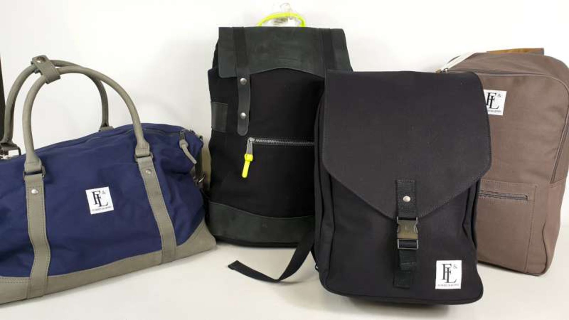 4 X BRAND NEW FORBES AND LEWIS CANVAS AND LEATHER BAGS IN VARIOUS STYLES AND COLOURS