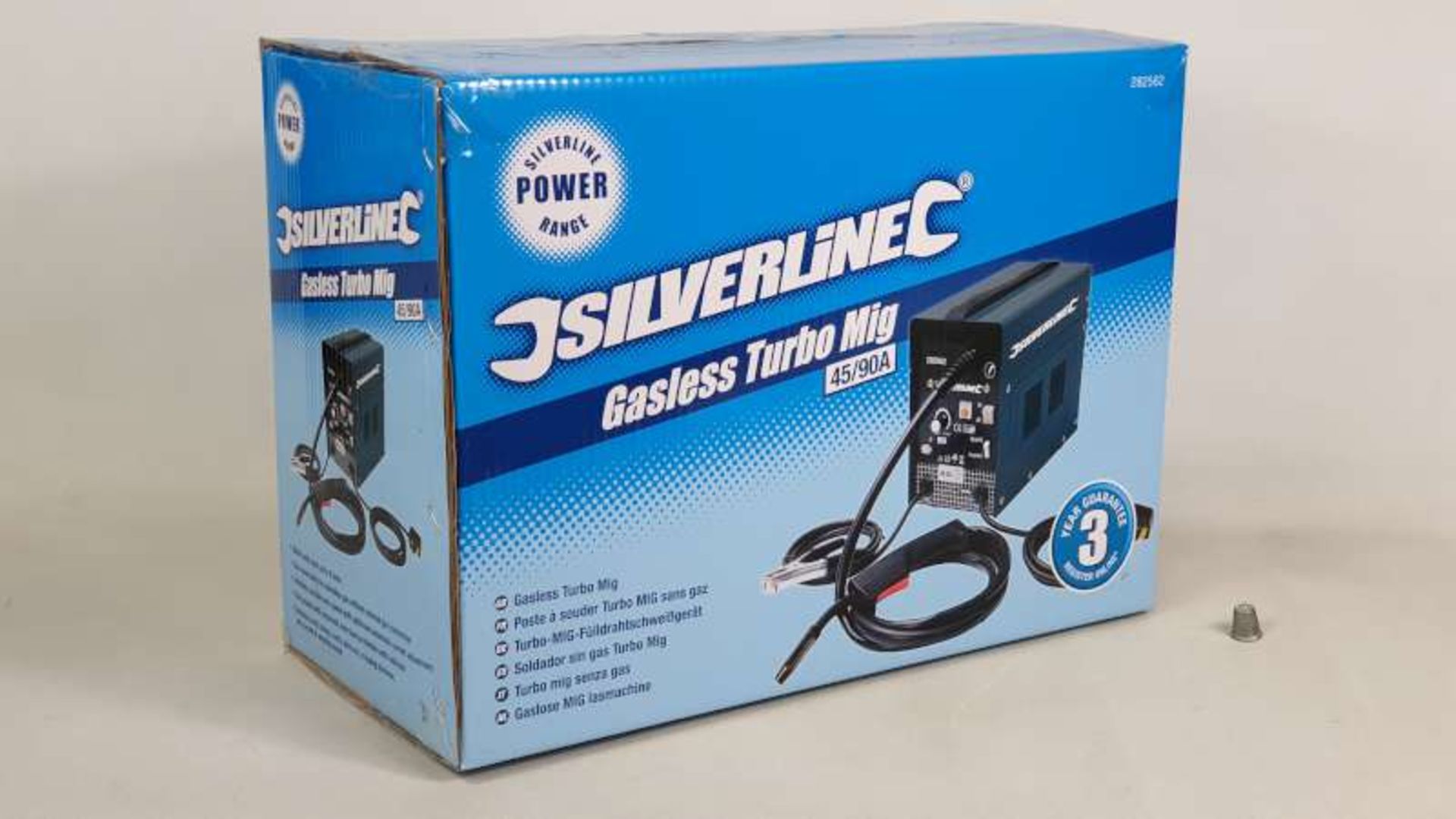 BRAND NEW BOXED SILVERLINE GASLESS TURBO MIG WELDER 45/90A WITH 3 YEAR MANUFACTURERS GUARANTEE