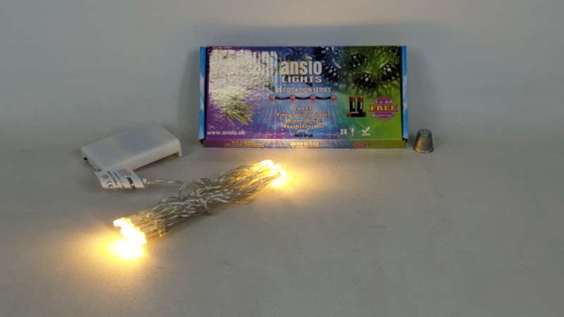 60 X BRAND NEW BOXED 24 LED WARM WHITE BATTERY OPERATED CHRISTMAS FAIRY LIGHTS