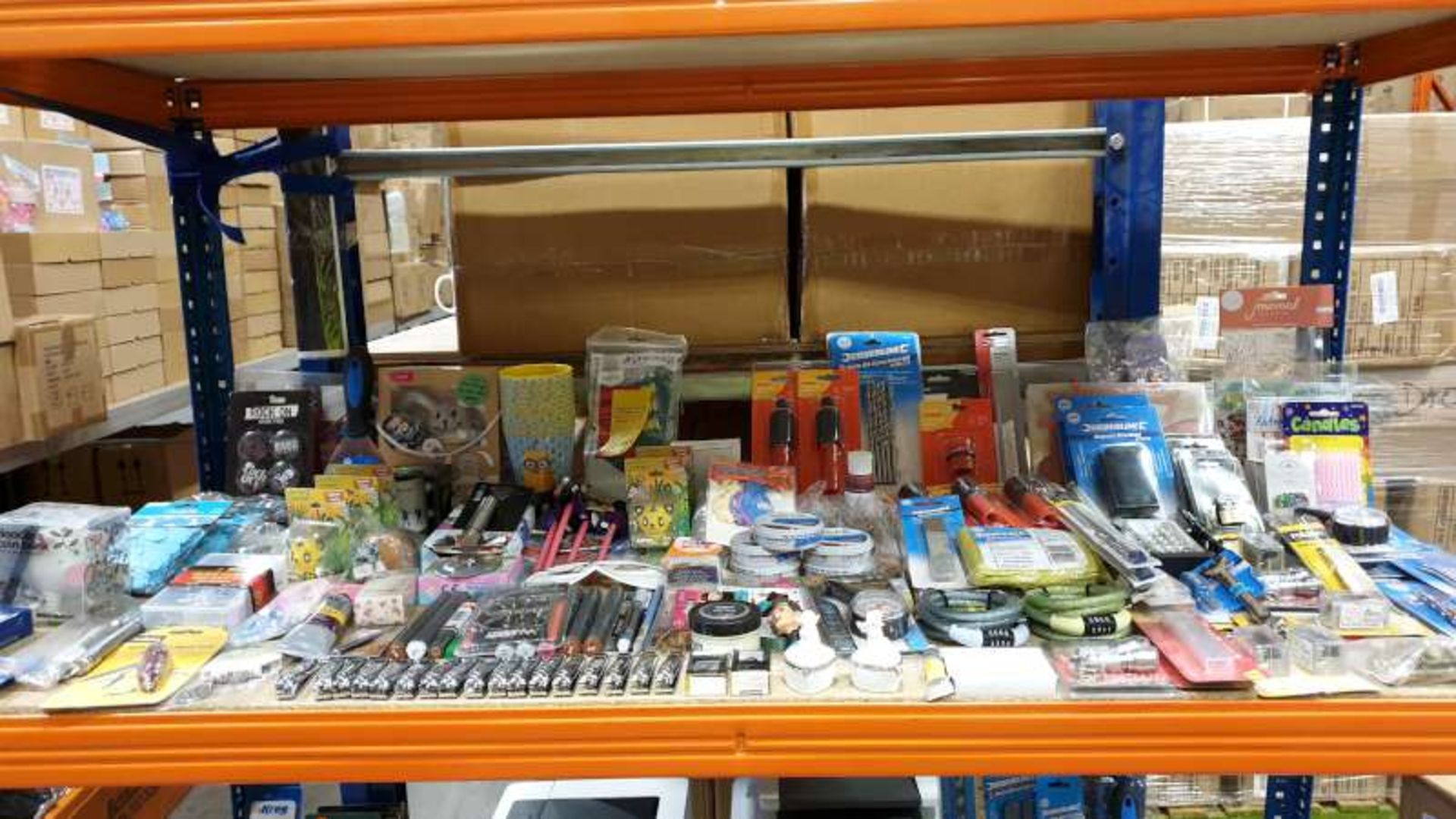 MIXED LOT CONTAINING FANCY DRESS, SILVERLINE TOOLS, ROLSON MULTI TOOLS, COIN BANKS, CANDLES,