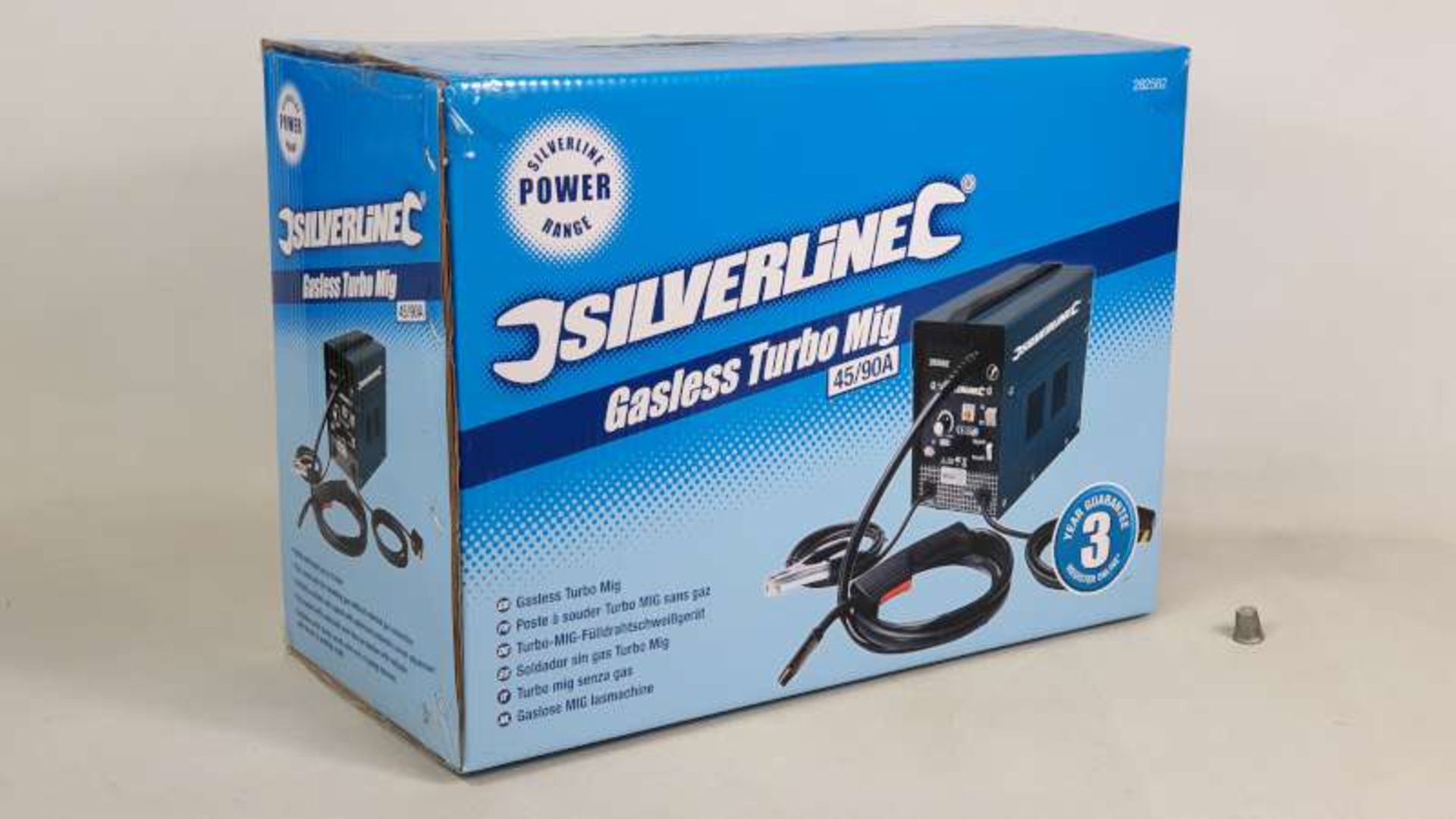BRAND NEW BOXED SILVERLINE GASLESS TURBO MIG WELDER 45/90A WITH 3 YEAR MANUFACTURERS GUARANTEE