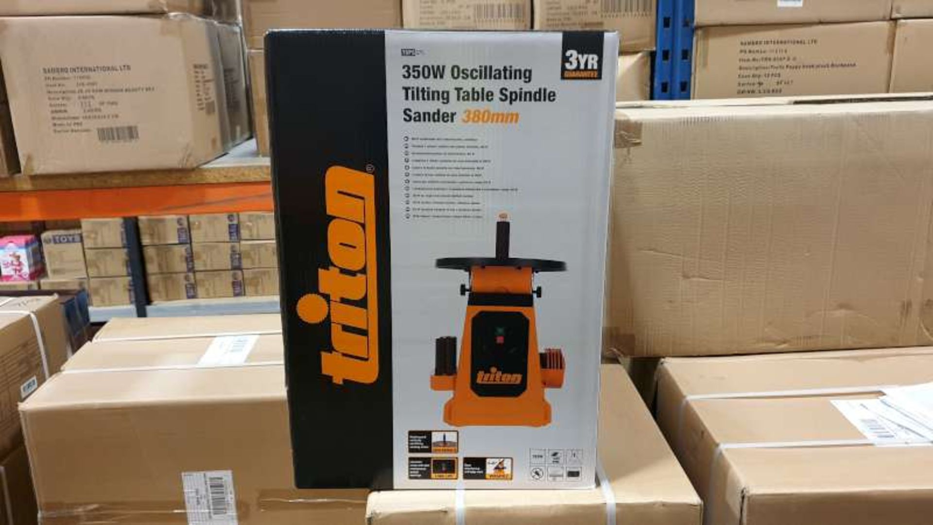 BRAND NEW BOXED TRITON 350W OSCILLATING TILTING TABLE SPINDLE SANDER 380MM WITH 3 YEARS