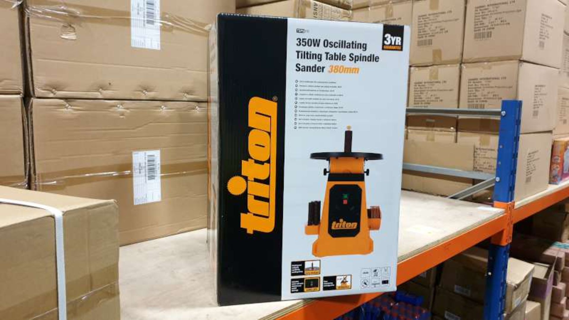 BRAND NEW BOXED TRITON 350W OSCILLATING TILTING TABLE SPINDLE SANDER 380MM WITH 3 YEARS MANUFACTURES