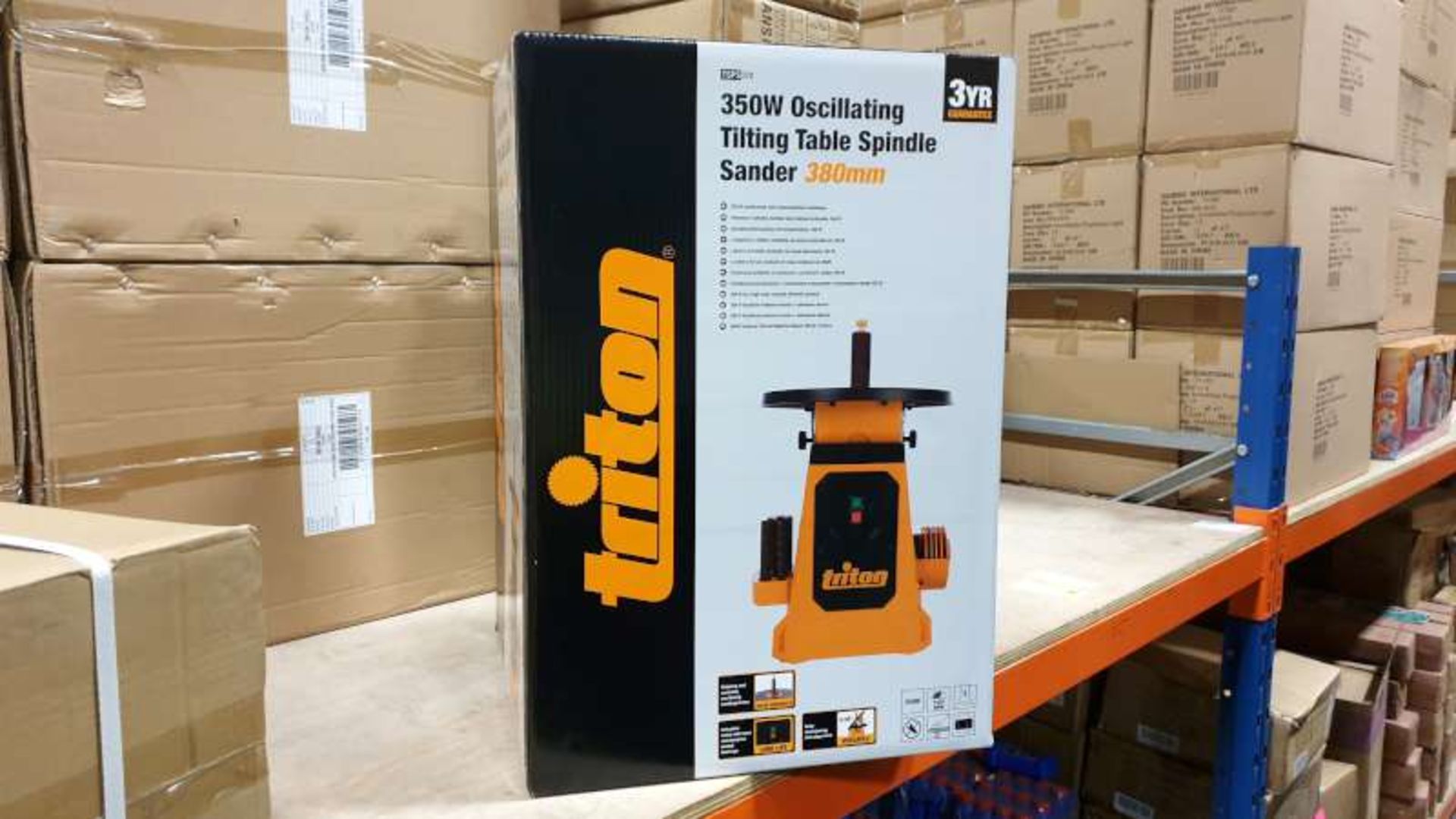 BRAND NEW BOXED TRITON 350W OSCILLATING TILTING TABLE SPINDLE SANDER 380MM WITH 3 YEARS MANUFACTURES