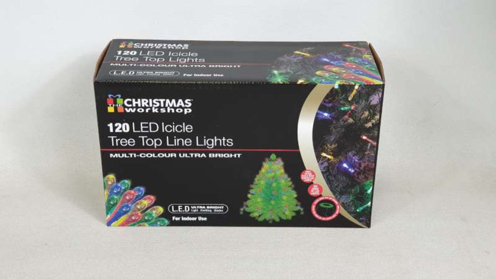 24 X BRAND NEW BOXED 120 LED ICICLE TREE TOP LINE LIGHTS IN 2 BOXES