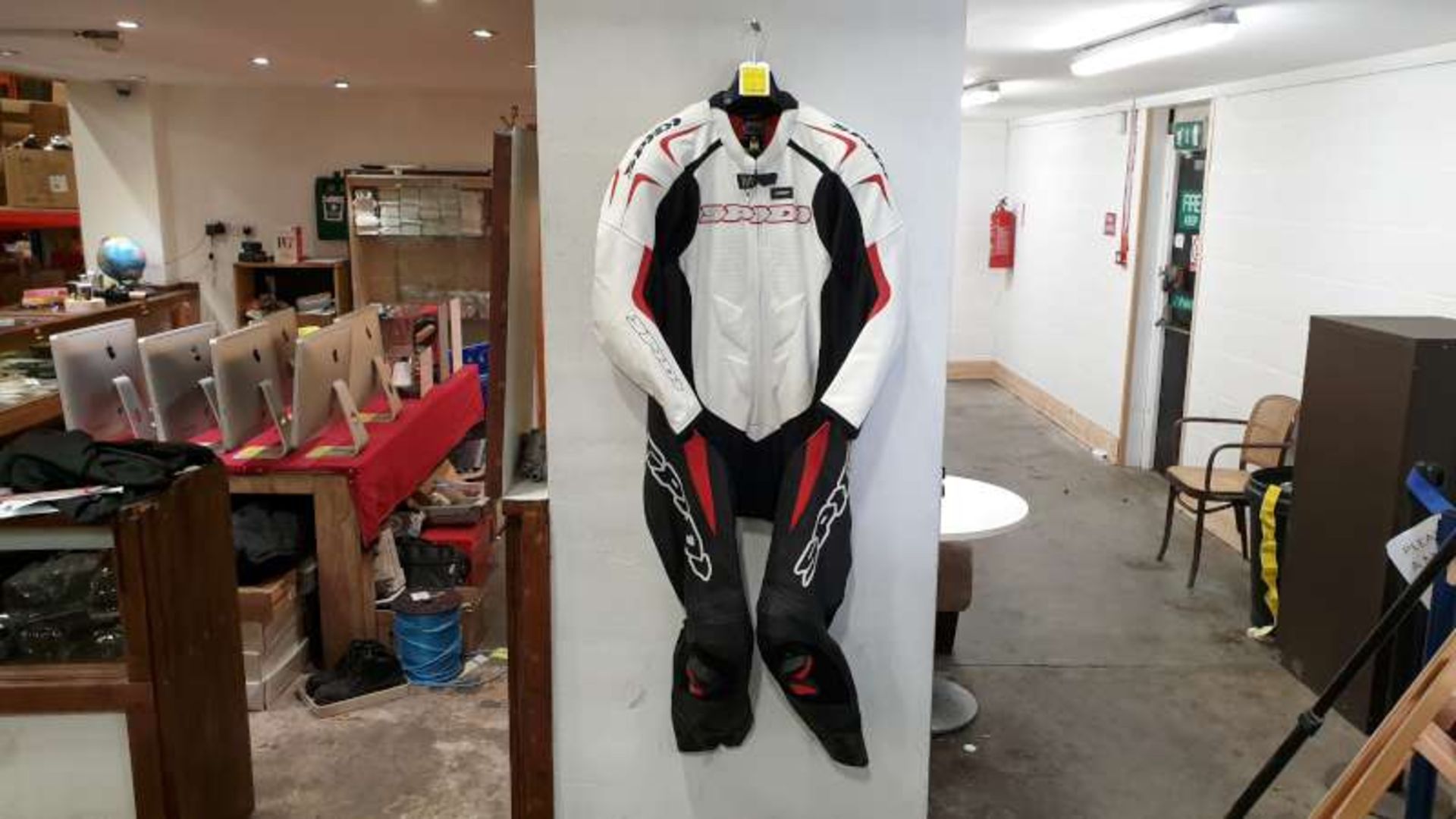 SPIDI GB SUPERSPORT WIND PRO SUIT BLACK/WHITE/RED SIZE 48 RRP £729.99