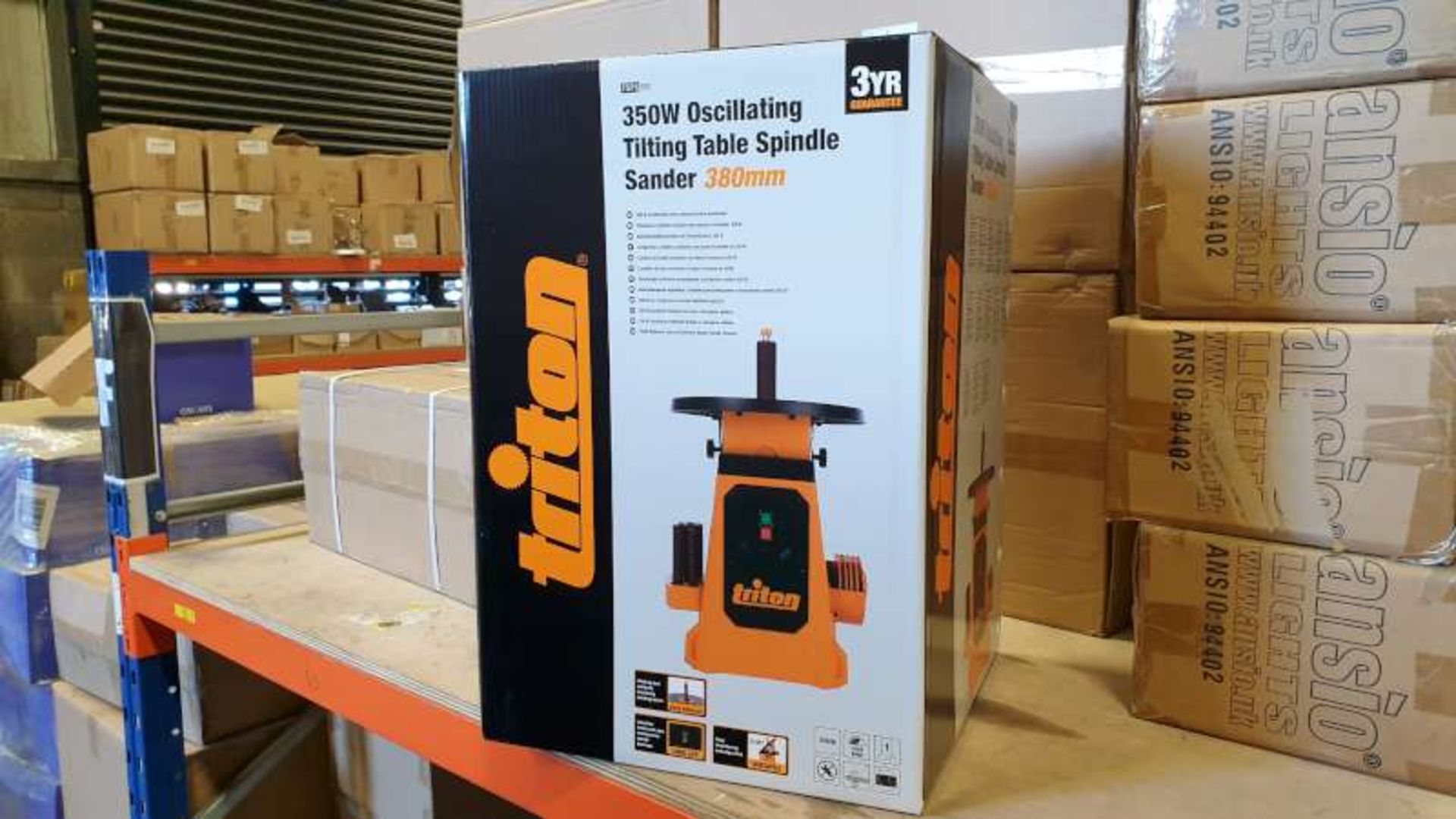 BRAND NEW BOXED TRITON 350W OSCILLATING TILTING TABLE SPINDLE SANDER 380MM WITH 3 YEARS MANUFACTURES