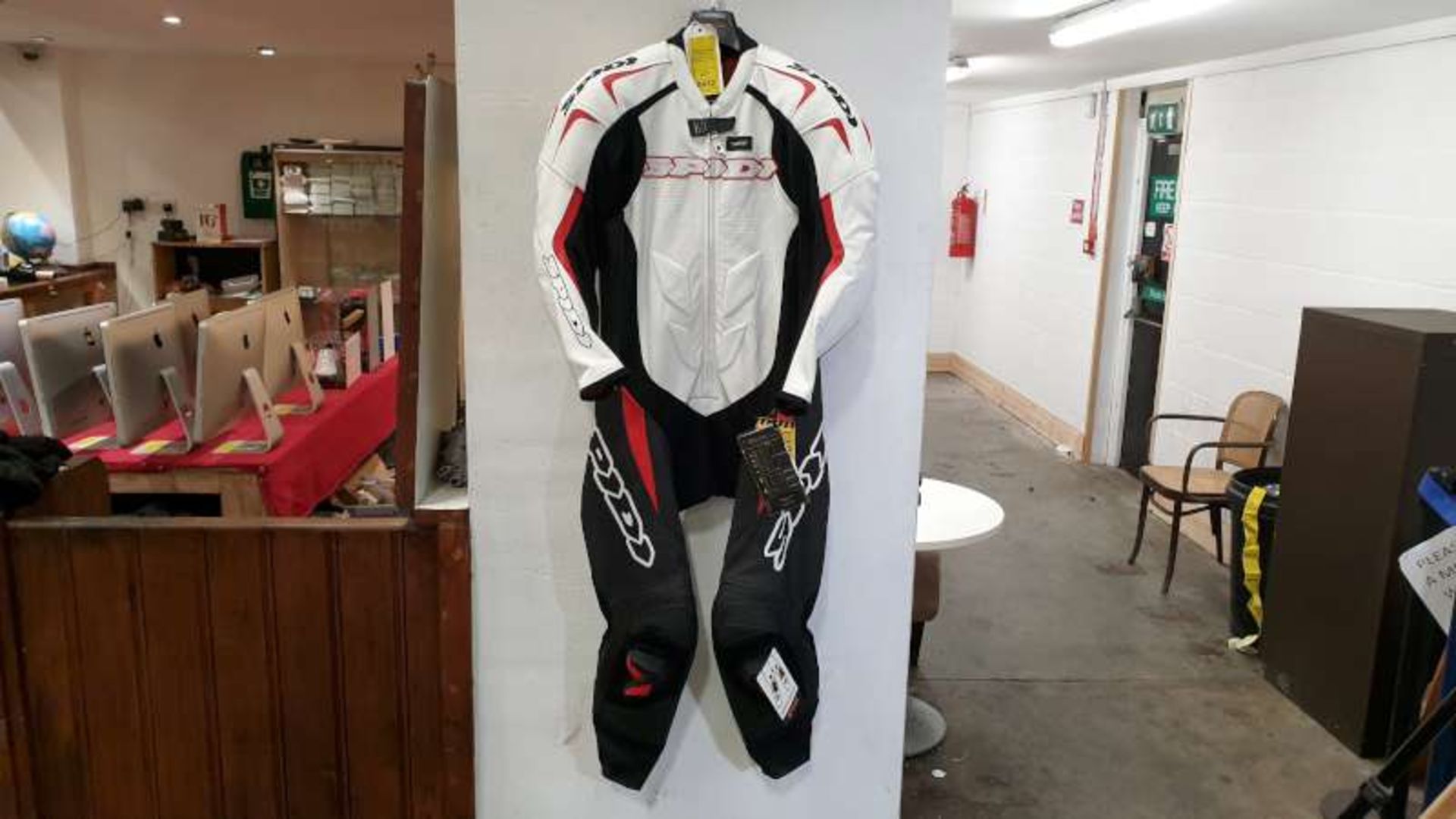 SPIDI GB SUPERSPORT WIND PRO SUIT BLACK/WHITE/RED SIZE 42 RRP £729.99