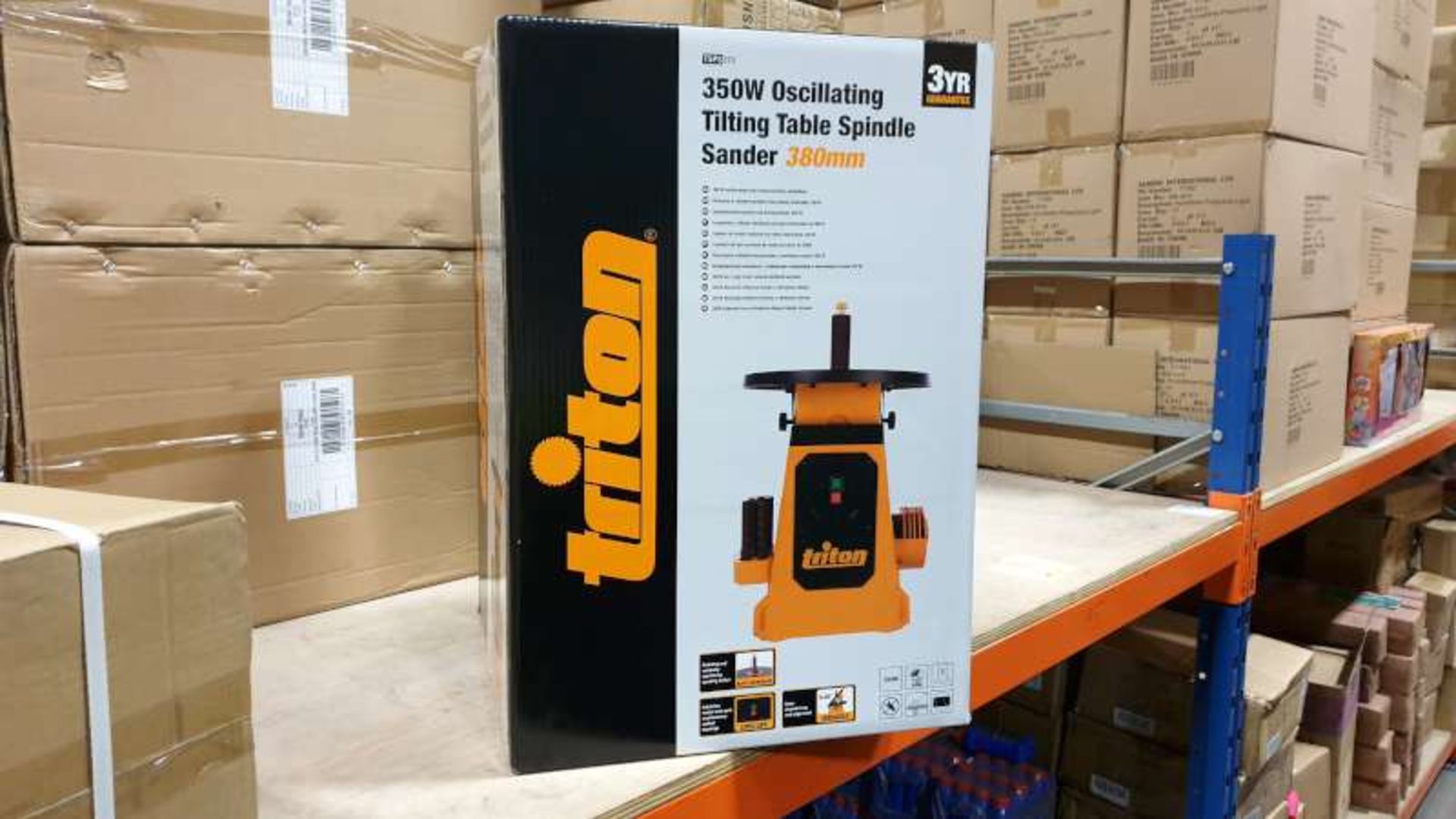 BRAND NEW BOXED TRITON 350W OSCILLATING TILTING TABLE SPINDLE SANDER 380MM WITH 3 YEARS MANUFACTURES