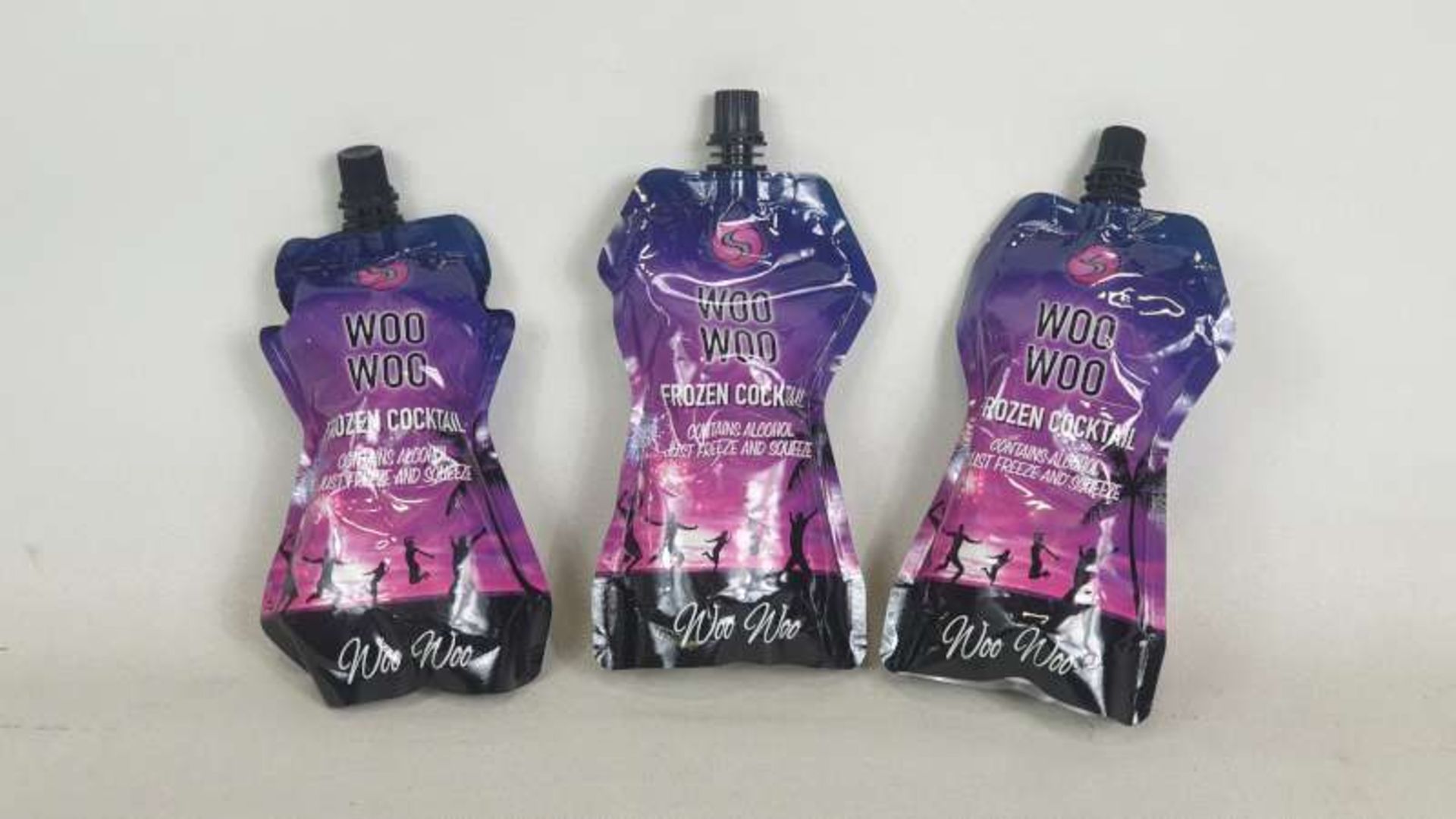 270 X 250ML POUCHES OF WOO WOO FROZEN COCKTAIL IN 30 BOXES BEST BEFORE 29/02/2020