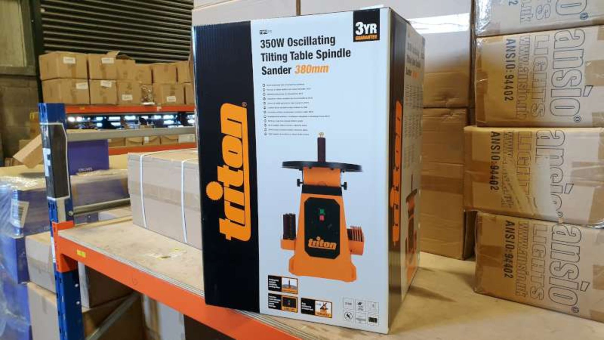 BRAND NEW BOXED TRITON 350W OSCILLATING TILTING TABLE SPINDLE SANDER 380MM WITH 3 YEARS MANUFACTURES