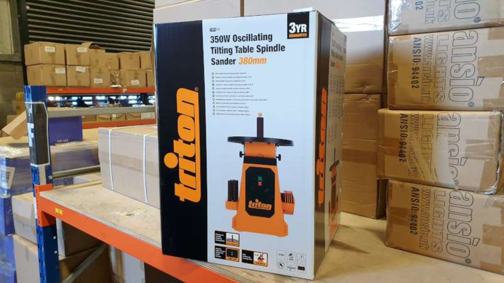 BRAND NEW BOXED TRITON 350W OSCILLATING TILTING TABLE SPINDLE SANDER 380MM WITH 3 YEARS MANUFACTURES