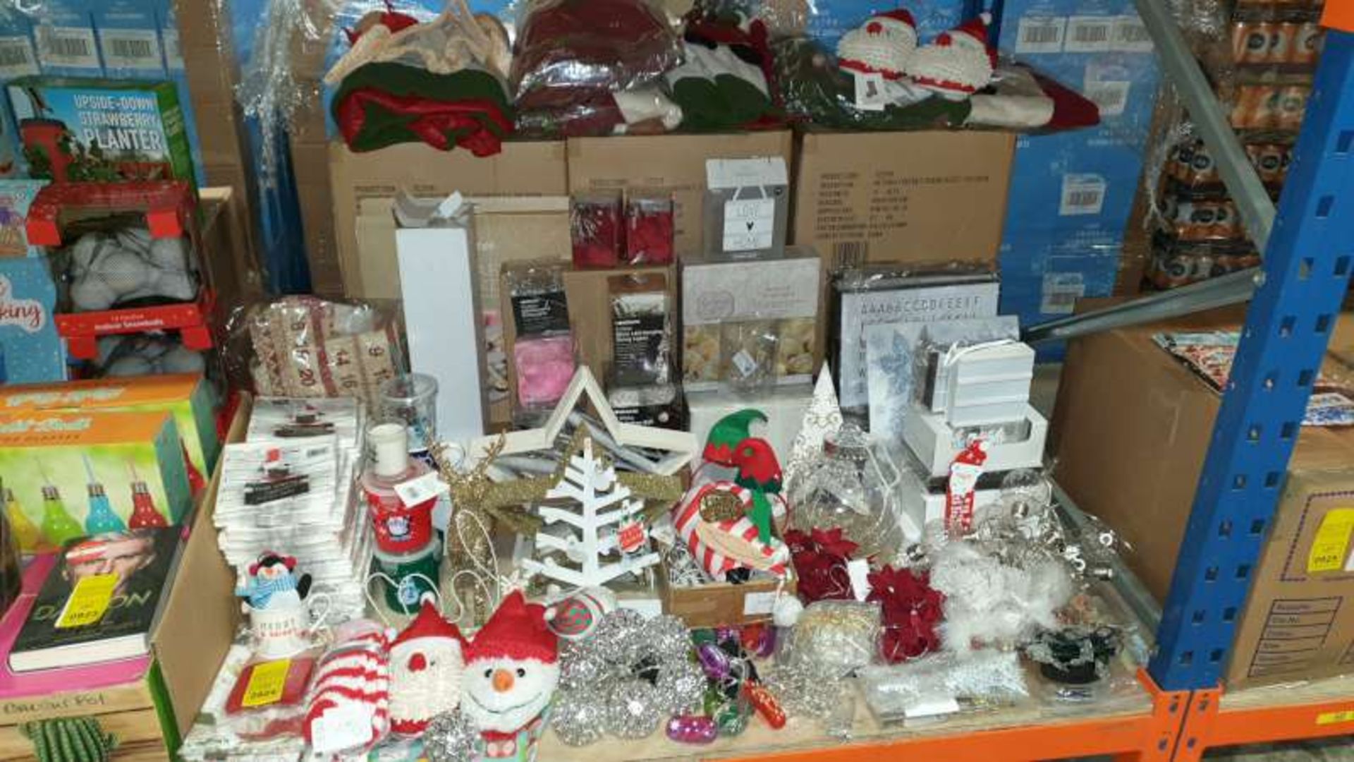 LOT CONTAINING A LARGE QTY OF VARIOUS CHRISTMAS DECORATIONS