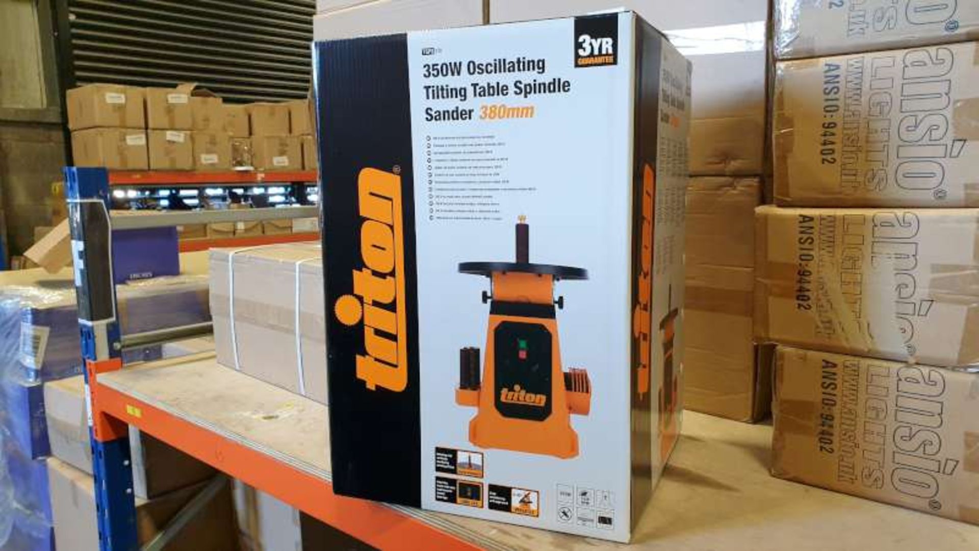 BRAND NEW BOXED TRITON 350W OSCILLATING TILTING TABLE SPINDLE SANDER 380MM WITH 3 YEARS MANUFACTURES