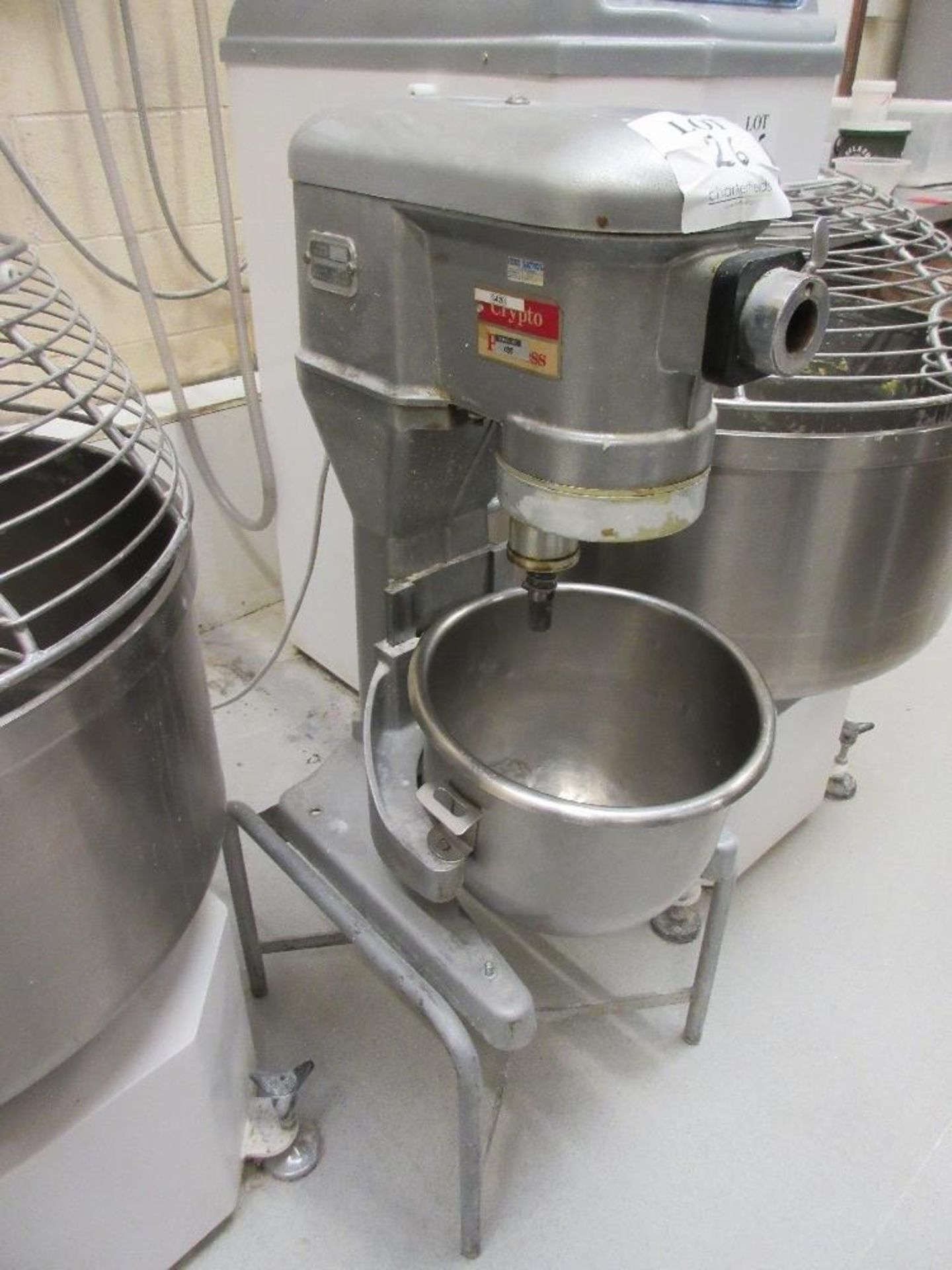 Crypto Peerless rotary commercial bowl mixing machine on stand