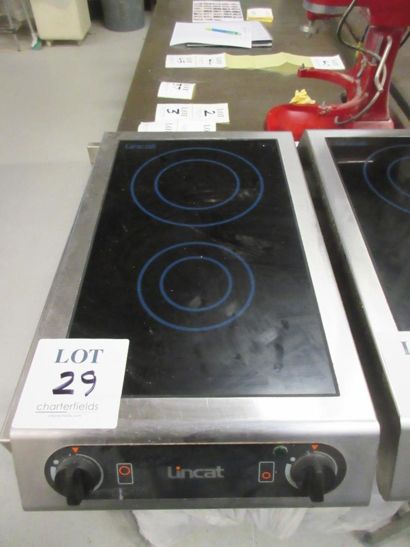 Lincat stainless steel benchtop twin ring electric hob