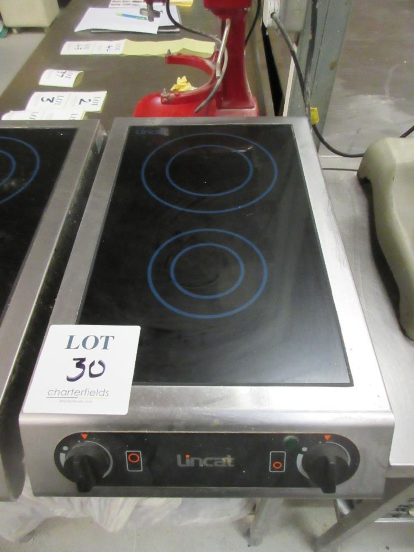 Lincat stainless steel benchtop twin ring electric hob