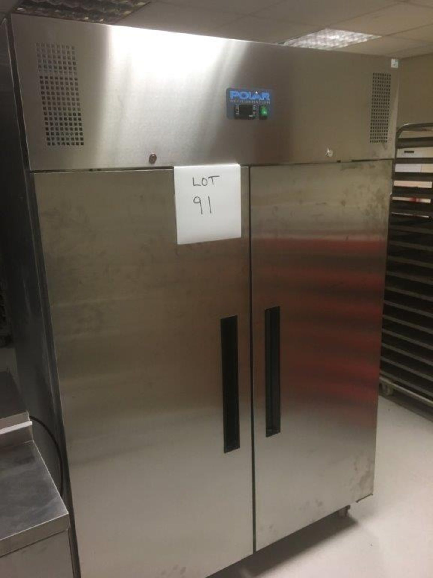 Polar stainless steel double door upright freezer, Serial Number G595 5027111