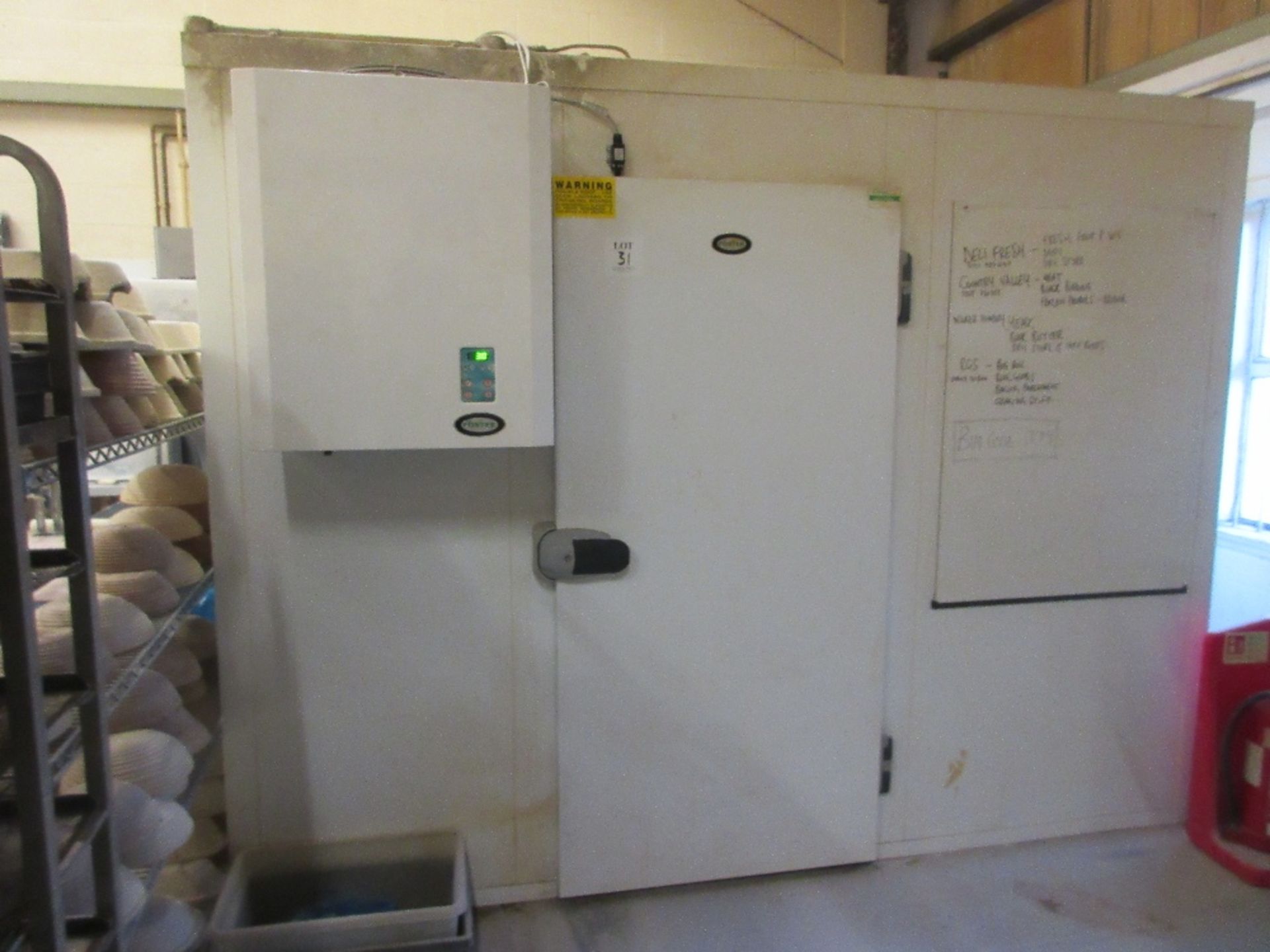 Foster modular walk-in refrigerator, approx. 3.5m x 3m. A method statement and risk assessment