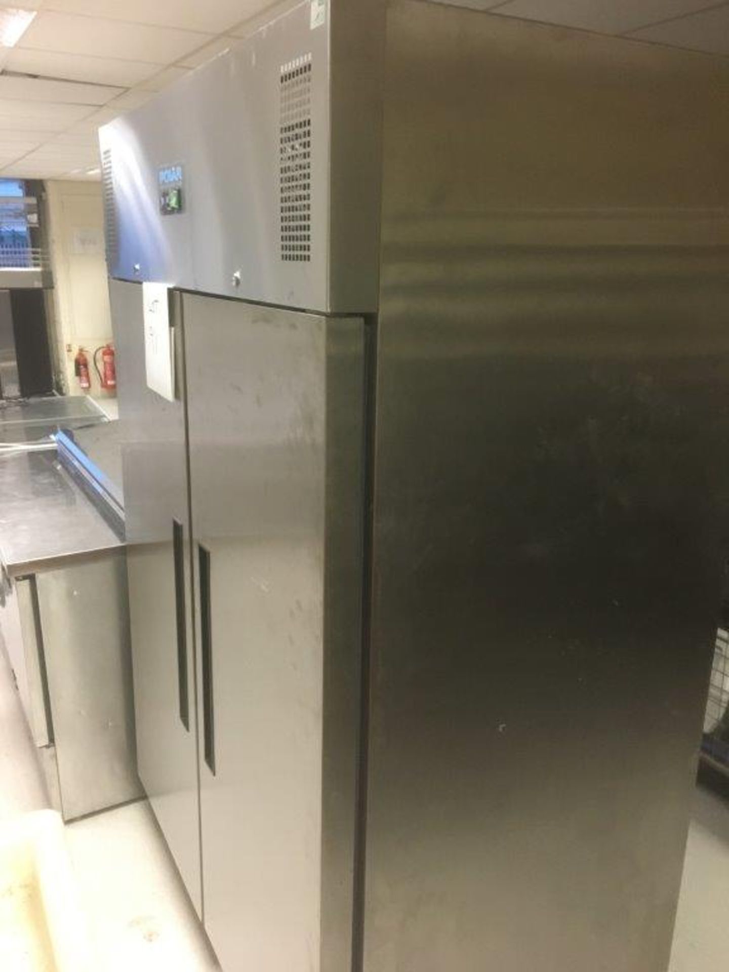 Polar stainless steel double door upright freezer, Serial Number G595 5027111 - Image 2 of 4