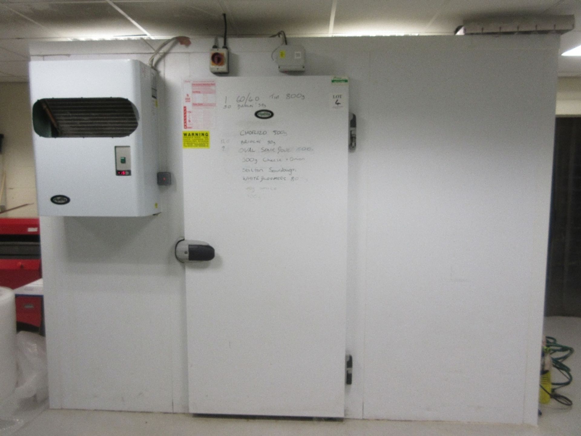 Foster modular walk-in freezer, approx. 3m x 2m (2014). A method statement and risk assessment