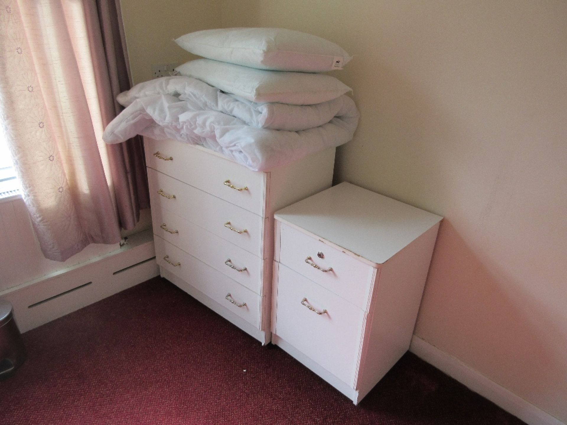 Contents of Room 33 to include: 4 chest of drawers, commode and remaining items