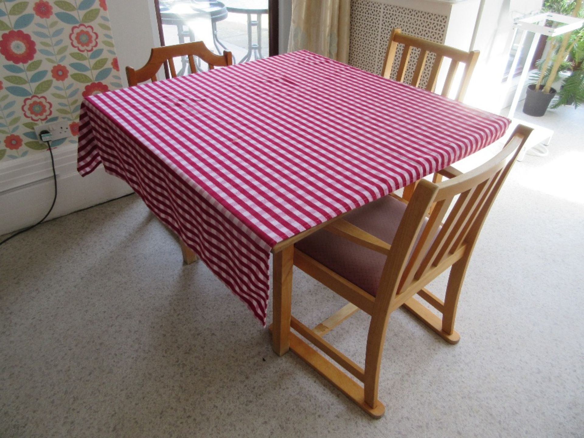 3 - Square wooden tables with 12 chairs - Image 3 of 3