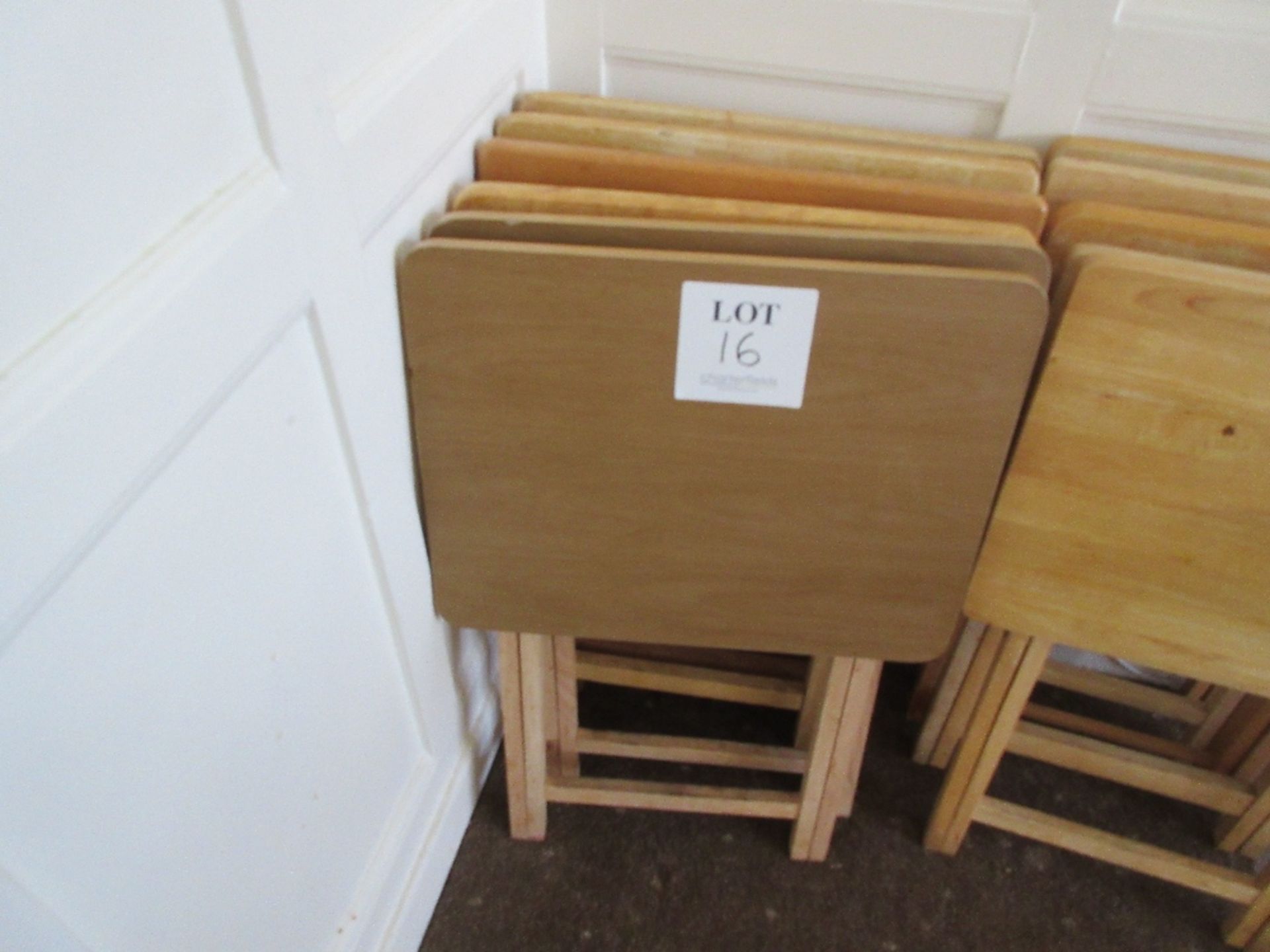 6 - Small wooden folding tables
