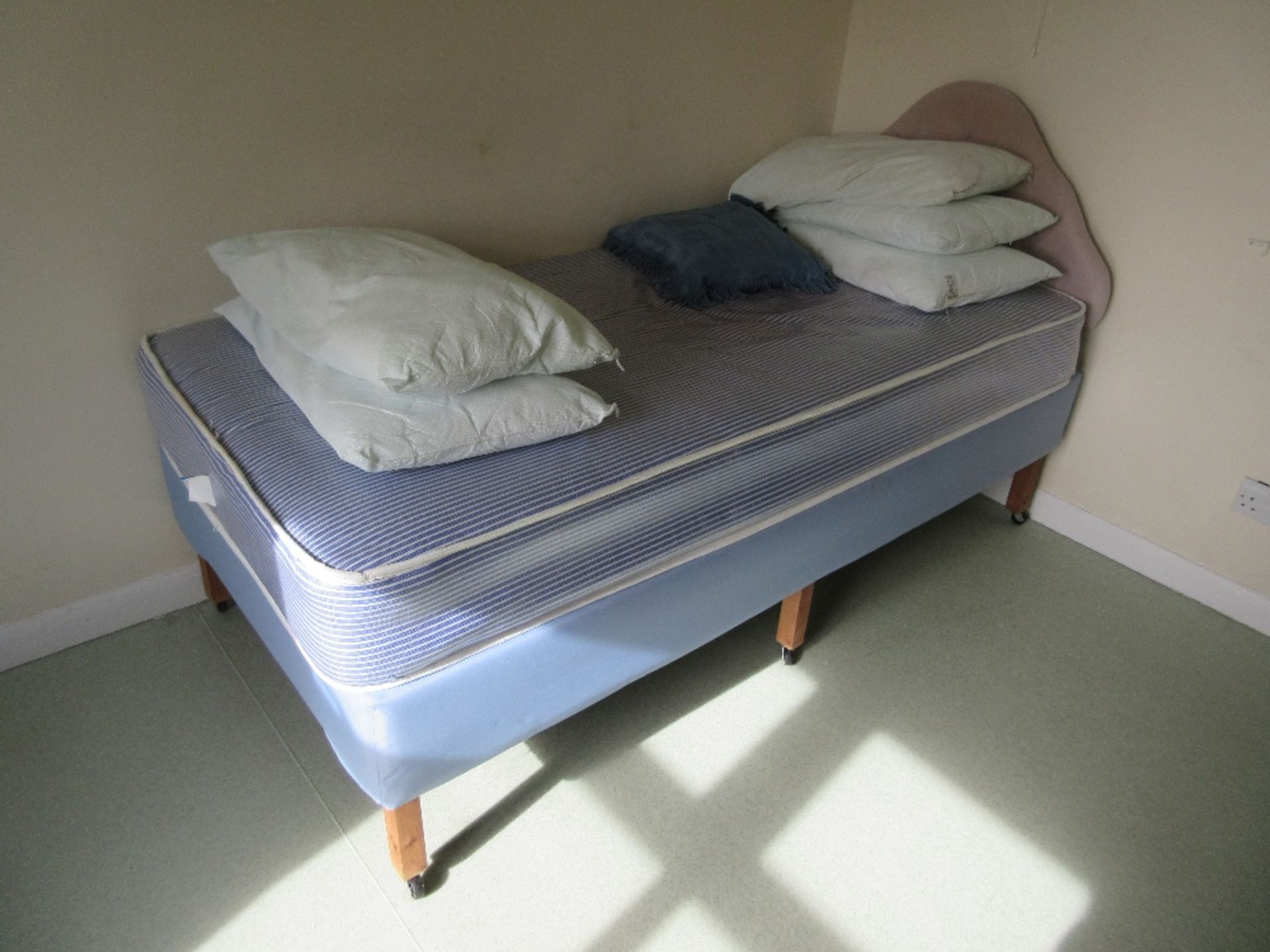 Contents of Room 35 to include: bed base and mattress, 4 chest of drawers, commode, chair and