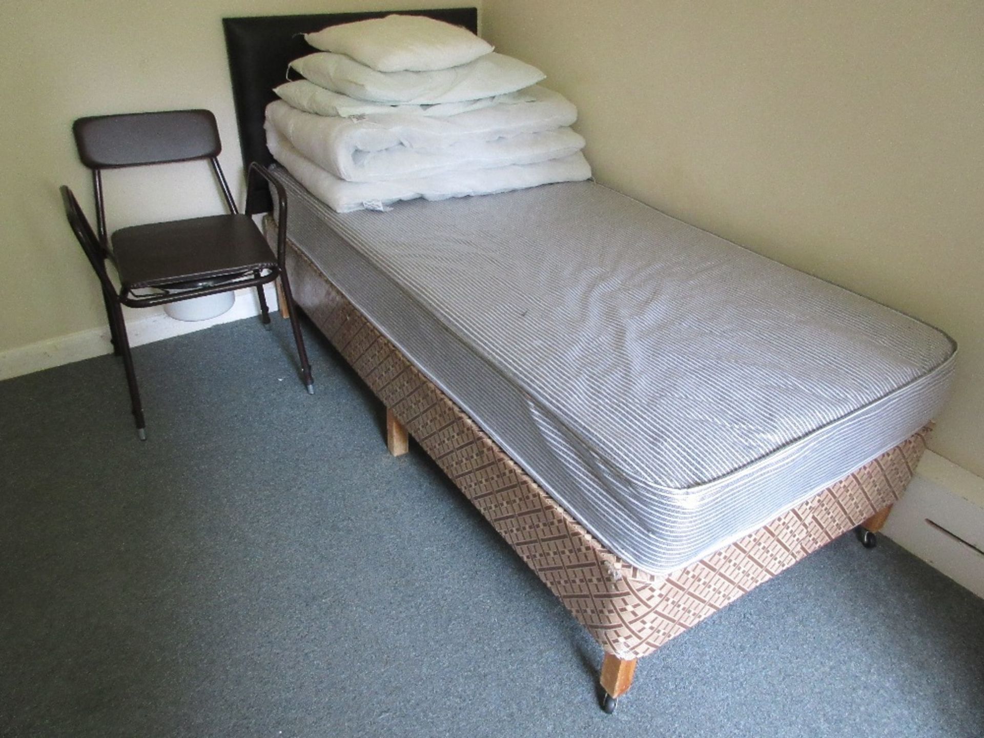 Contents of Room 28 to include: bed base and mattress, commode, wardrobe, bedside table, 4 chest