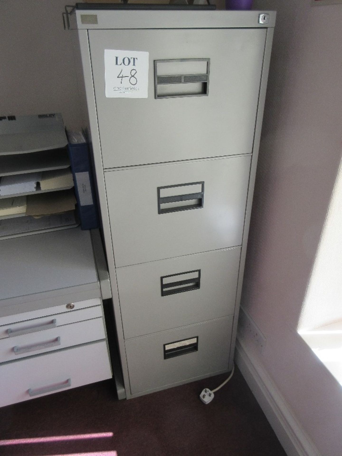 Four drawer steel filing cabinet