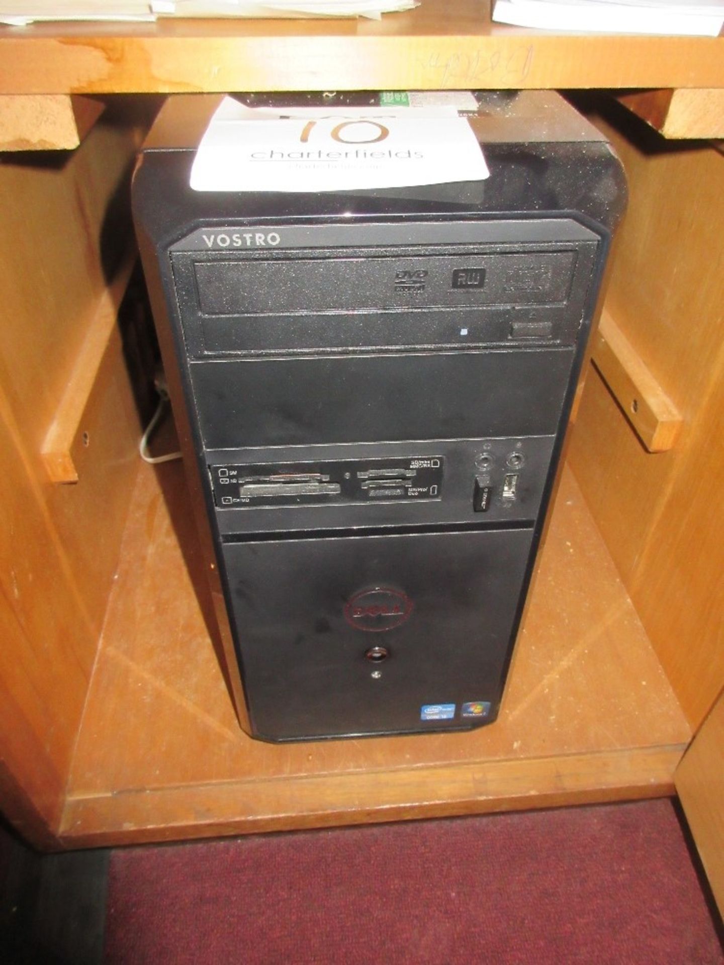 Dell Vostro mini tower PC with flat screen monitor, keyboard and mouse incorporating i5-3450 process