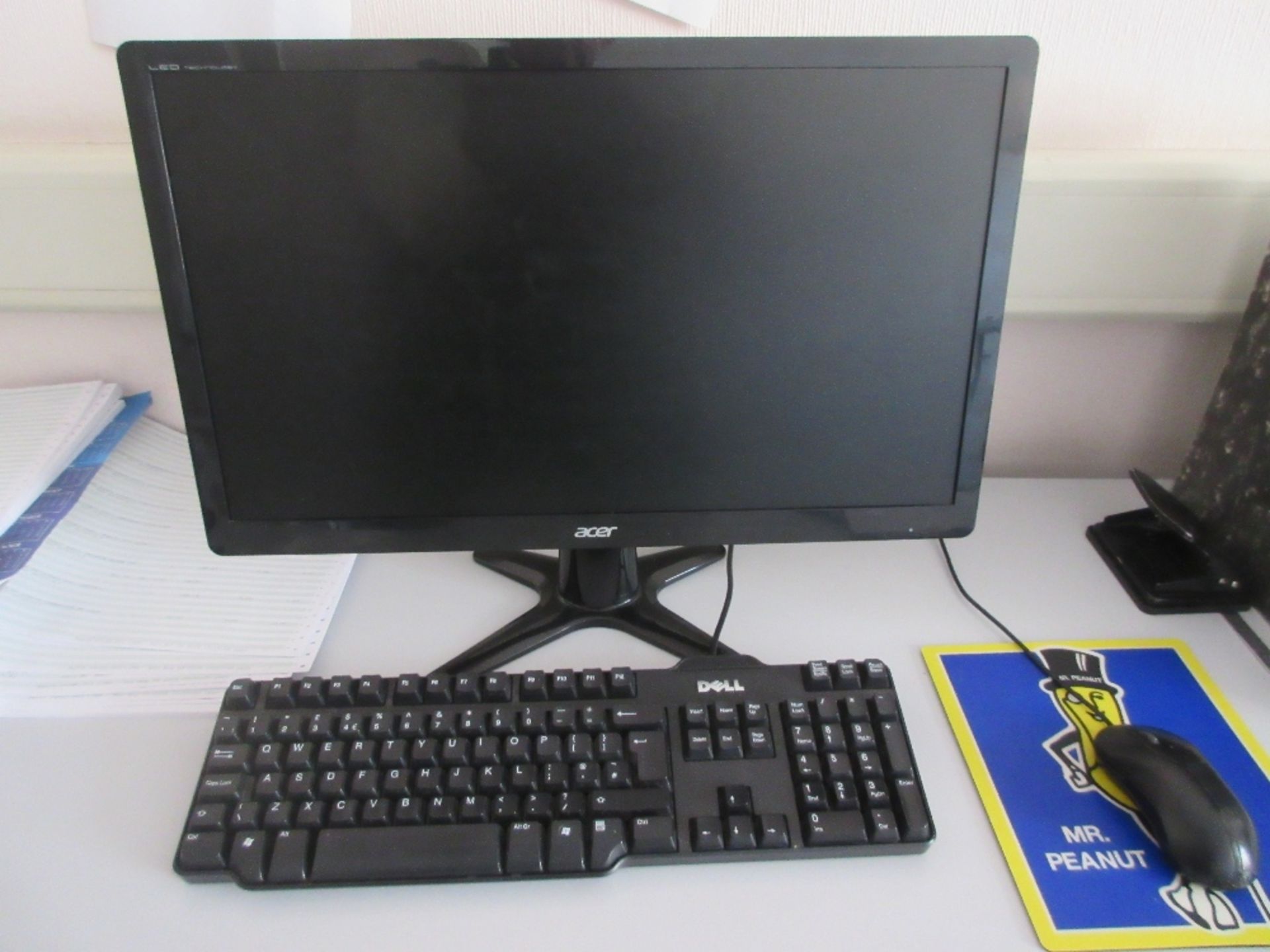 Hewlett Packard mini tower PC with flat screen monitor, keyboard and mouse incorporating I5-2400 Pro - Image 2 of 2