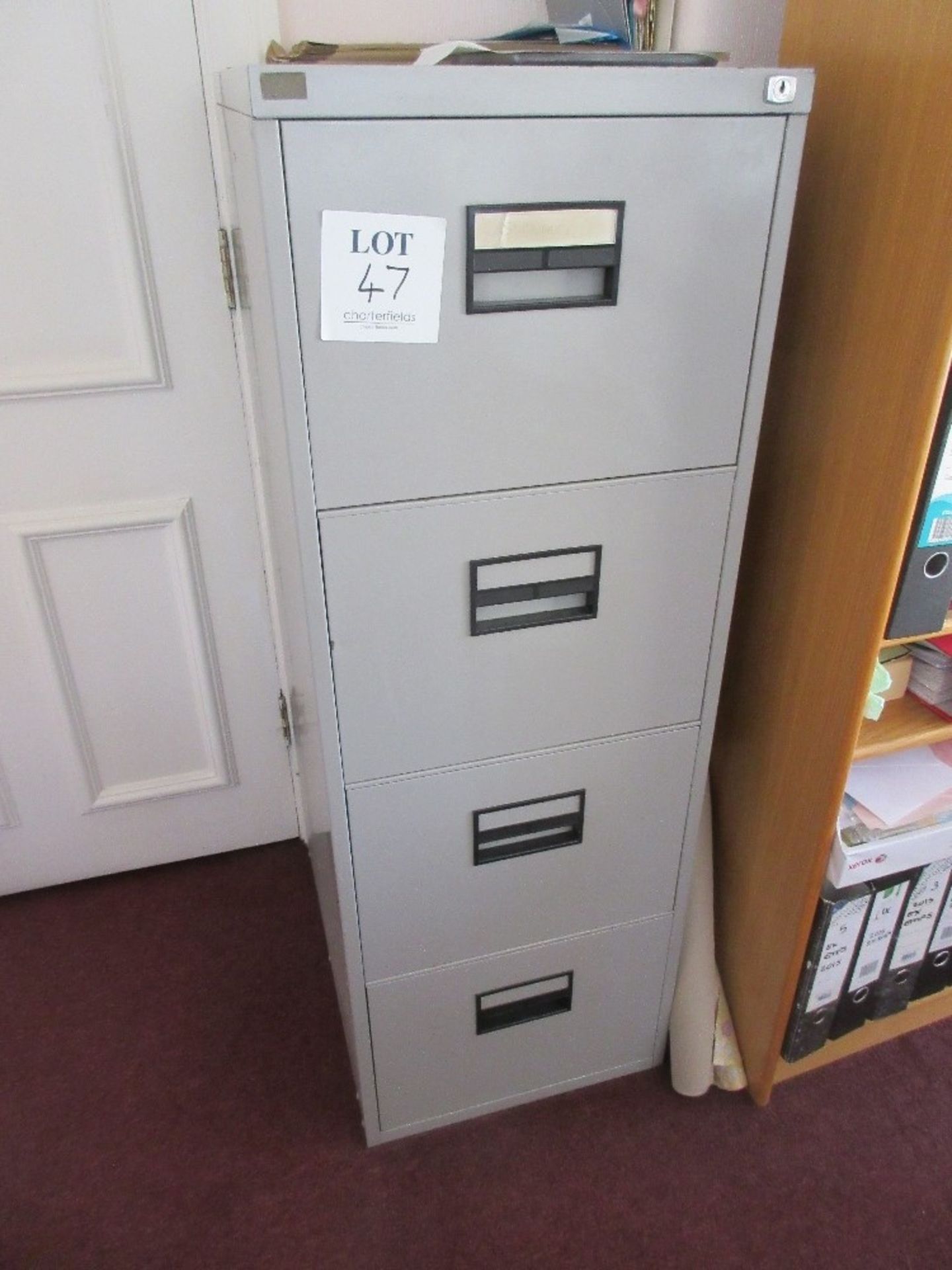 Four drawer steel filing cabinet