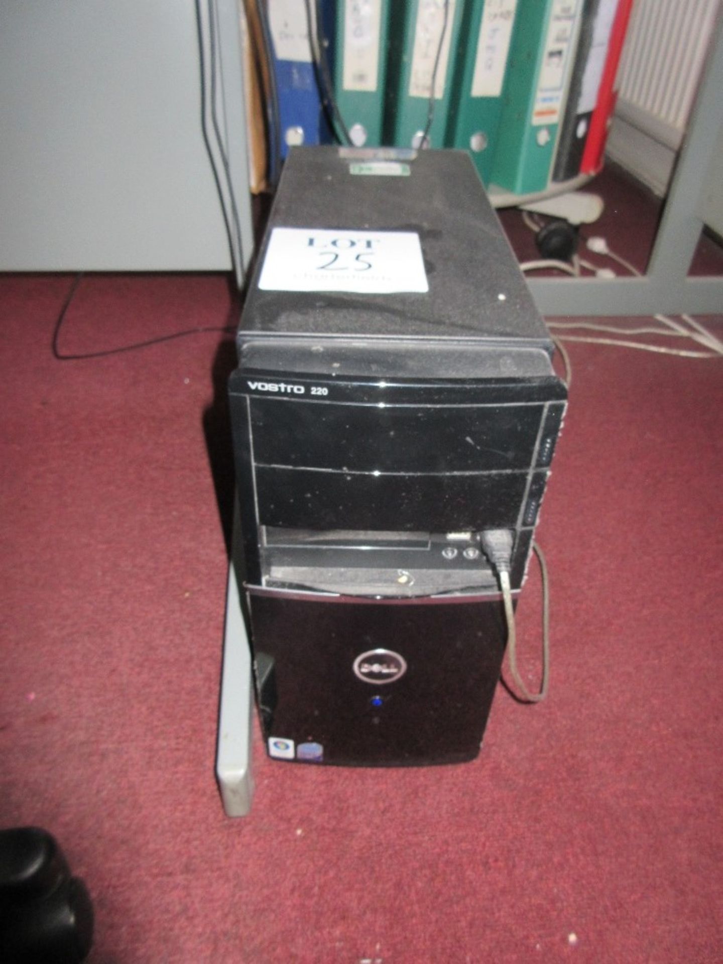 Dell Vostro 220 mini tower PC with flat screen monitor, keyboard and mouse incorporating Core 2 duo