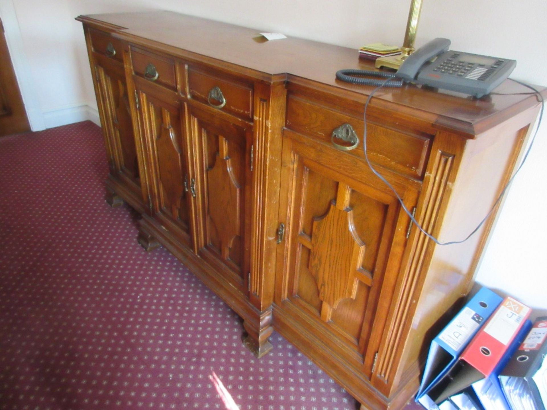 Oak sideboard incorporating four drawers over four cupboards - Image 2 of 3