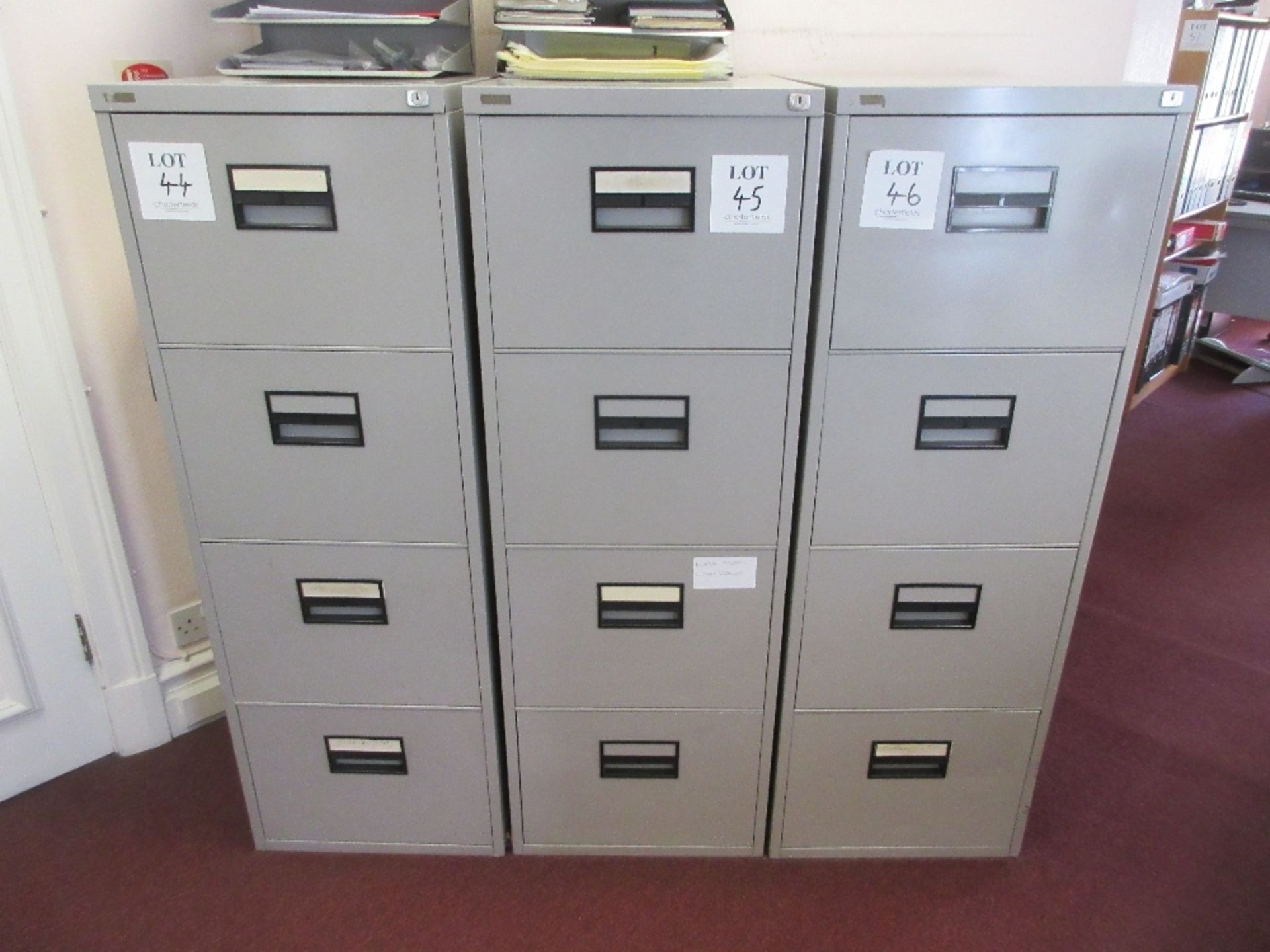 Four drawer steel filing cabinet