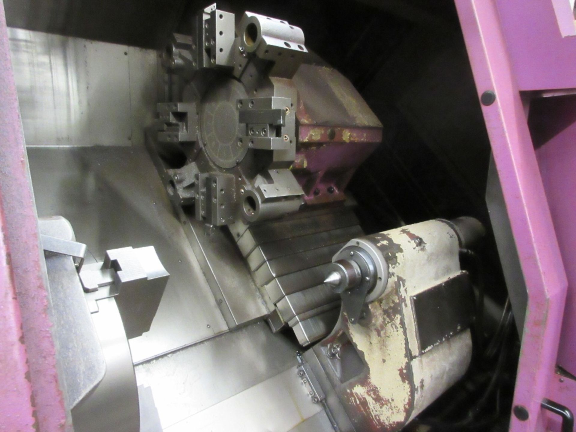 Yang ML-60A CNC lathe with 8 position tool holder. Serial No. K20097. YOM 1999 incorporating Fanuc - Image 3 of 4
