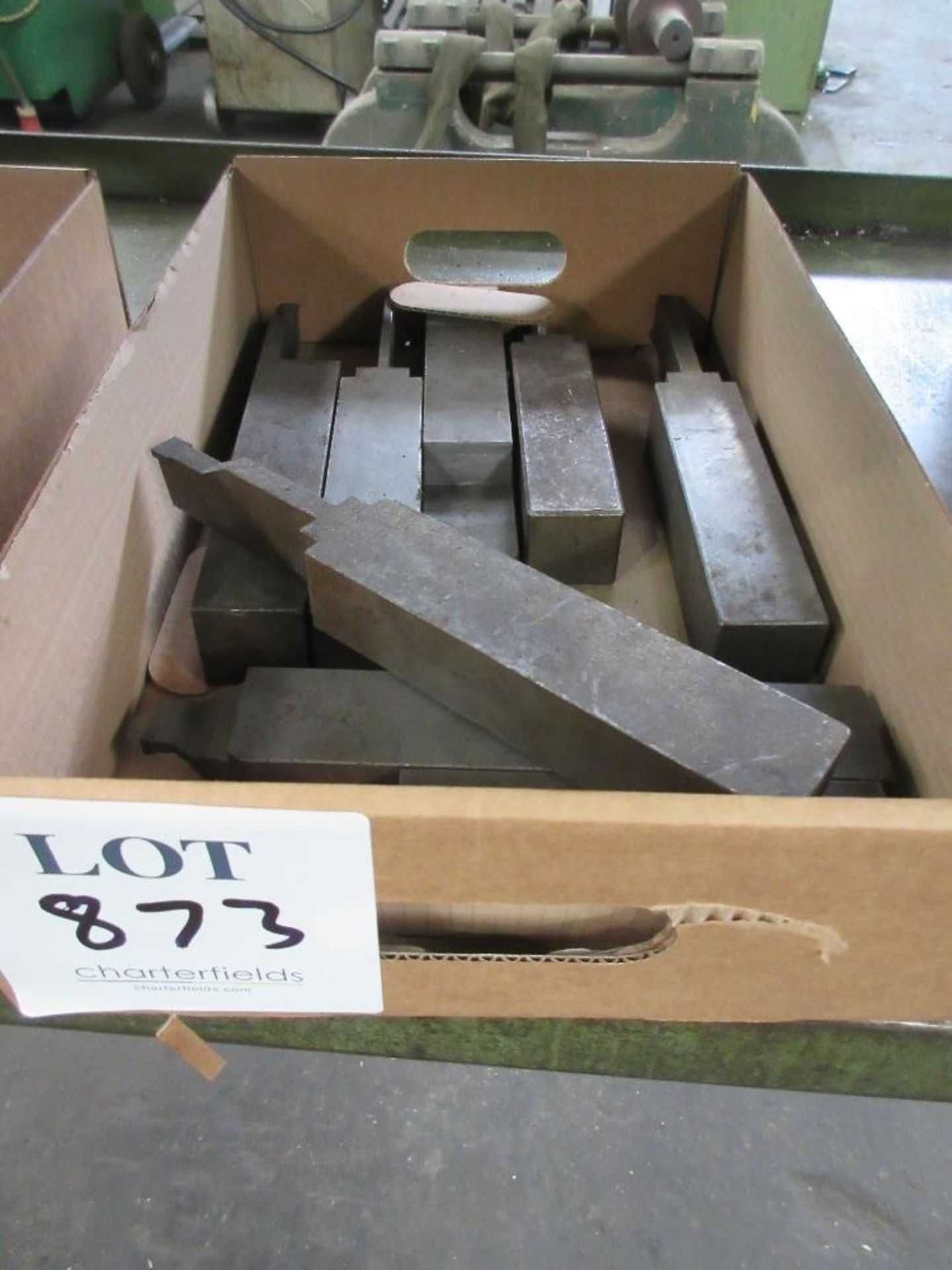 Box of various carbide tipped parting off tools