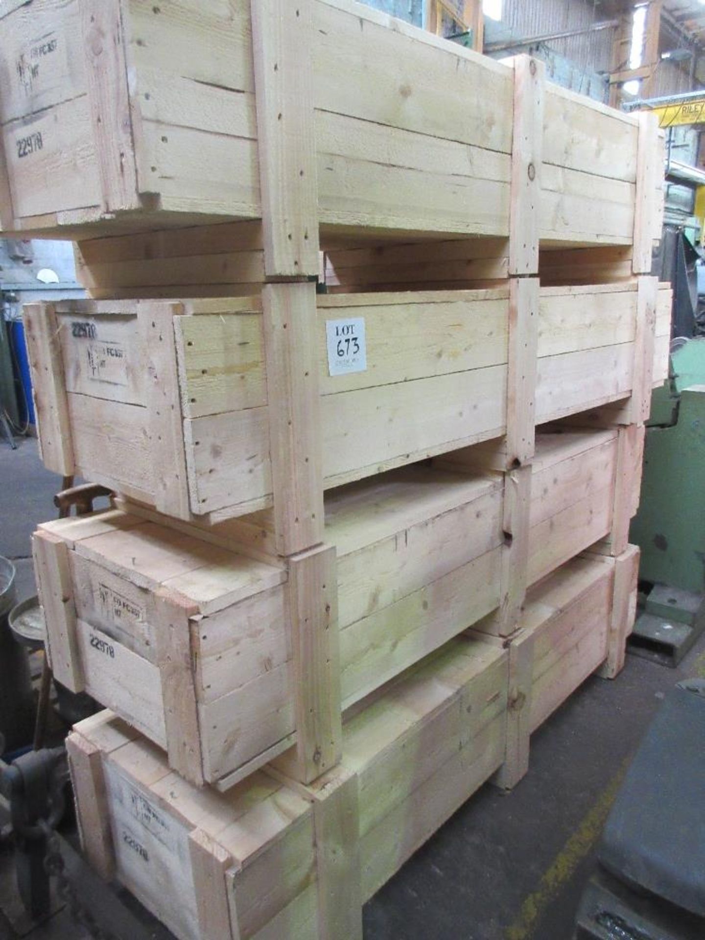 4 - wooden packing cases, 610 x 1980 x 480mm