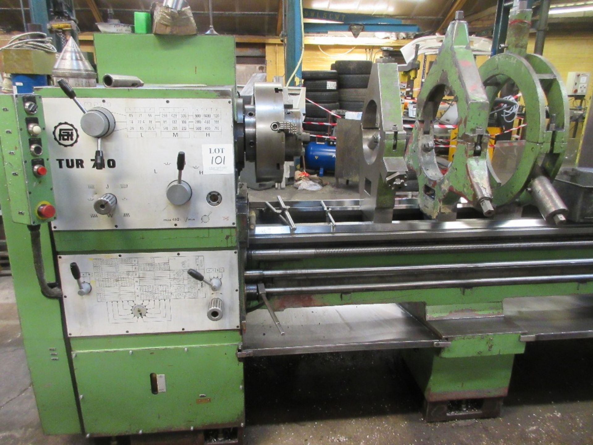 Tarnow TUR710 SS&SC centre lathe 28" swing x 10ft between centres with 3 - dedicated steadies ( - Image 2 of 4