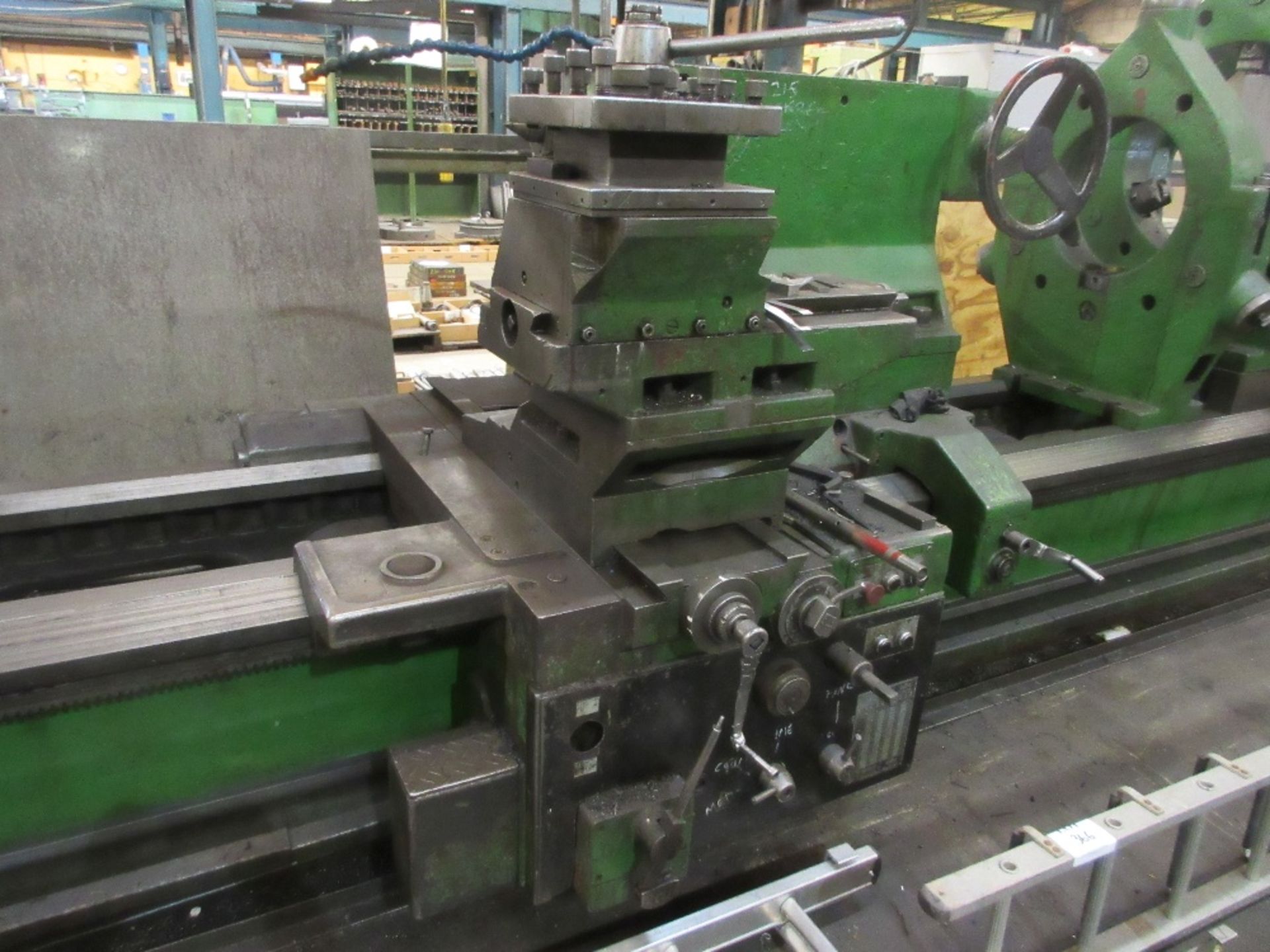 TOS Celakovice SU125 centre lathe with grinding and polishing attachment . 30" swing x 20ft - Image 3 of 4