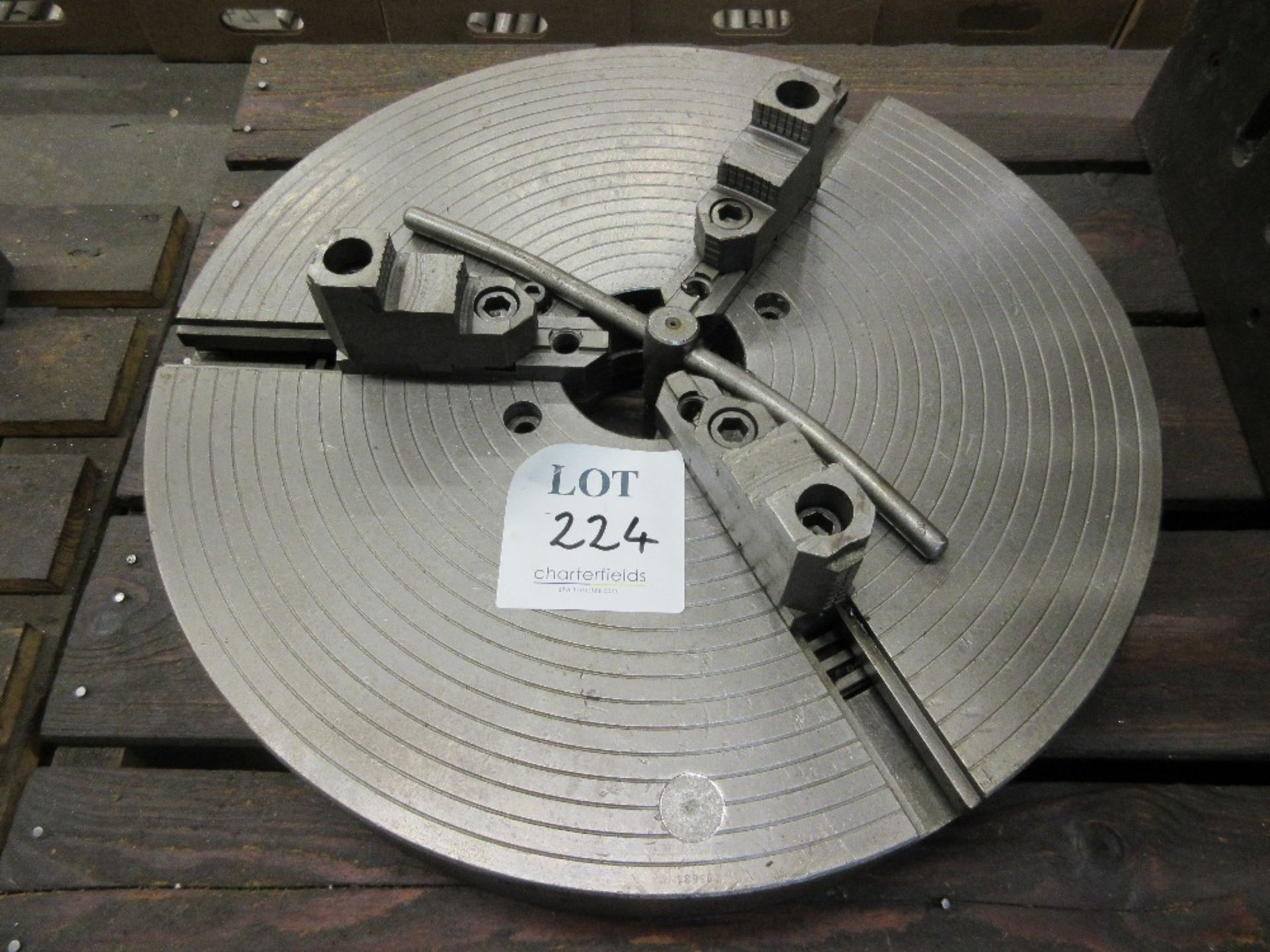 24" Diameter 3 - jaw chuck with chuck key