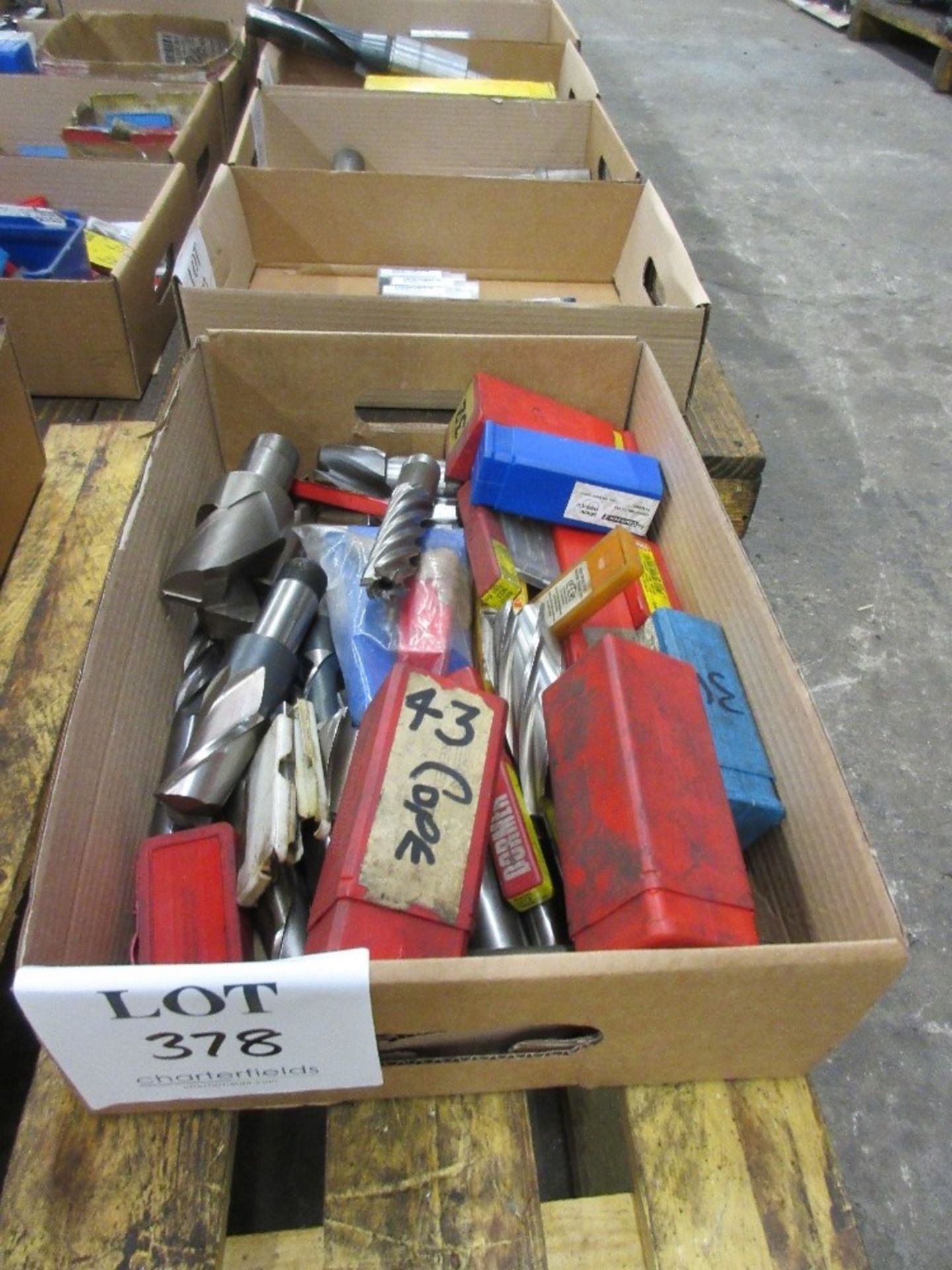 Box of various milling cutters