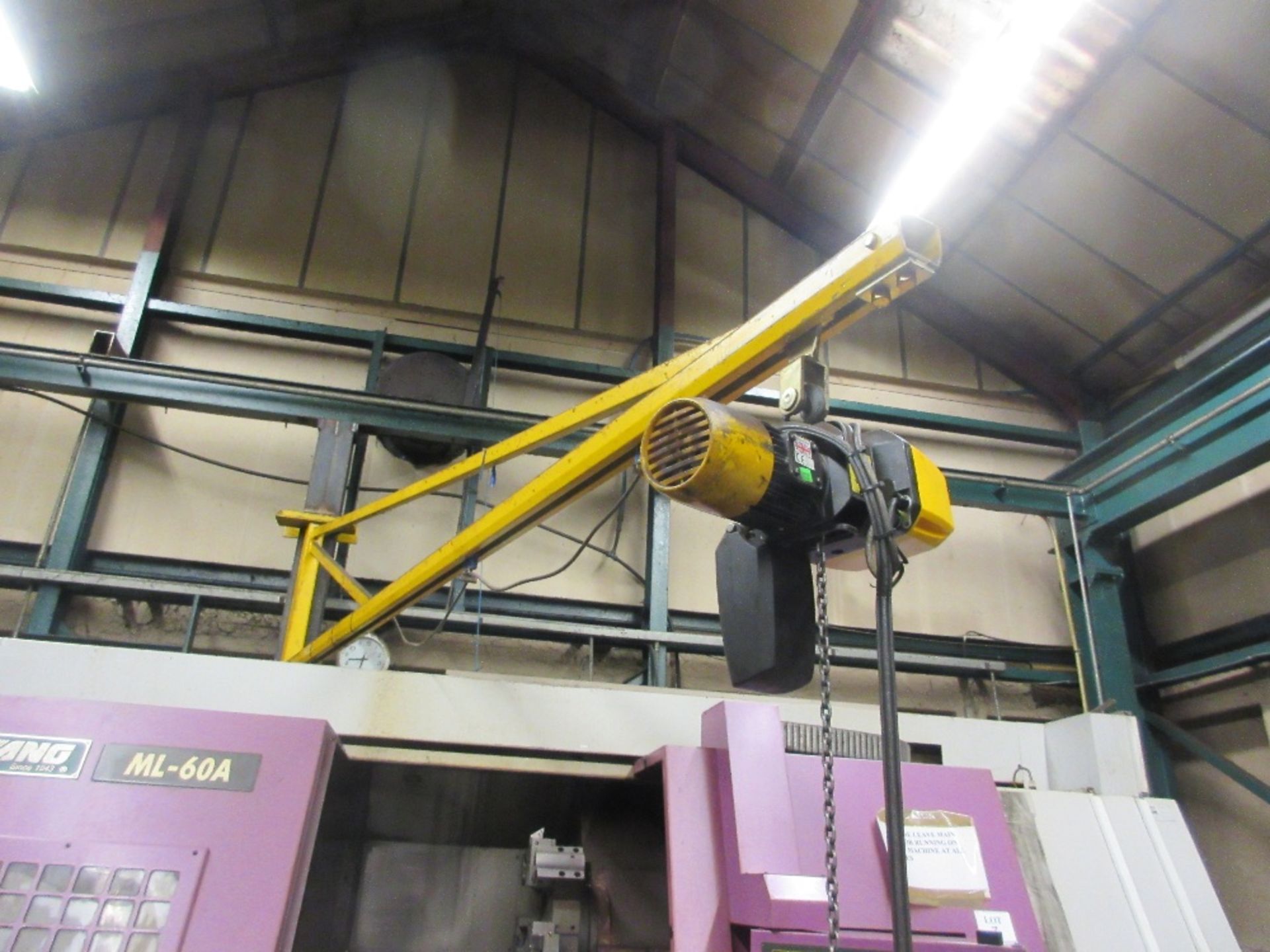 3.8m radius jib arm with Morris pendant control electric hoist (METHOD STATEMENT & RISK ASSESSMENT