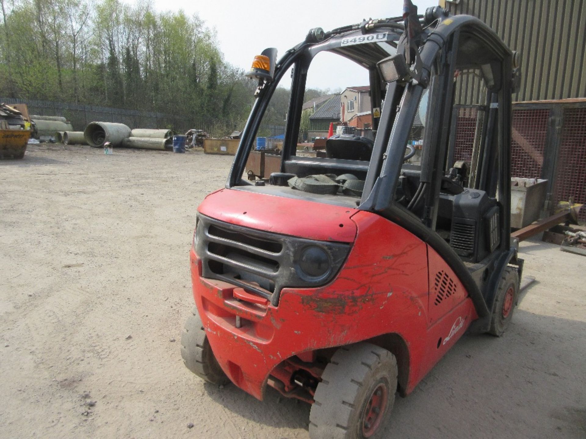 Linde H250 diesel forklift truck. Serial No. H2x392VV01386 with side shelf. Year 2008 2.5 tonne - Image 5 of 6