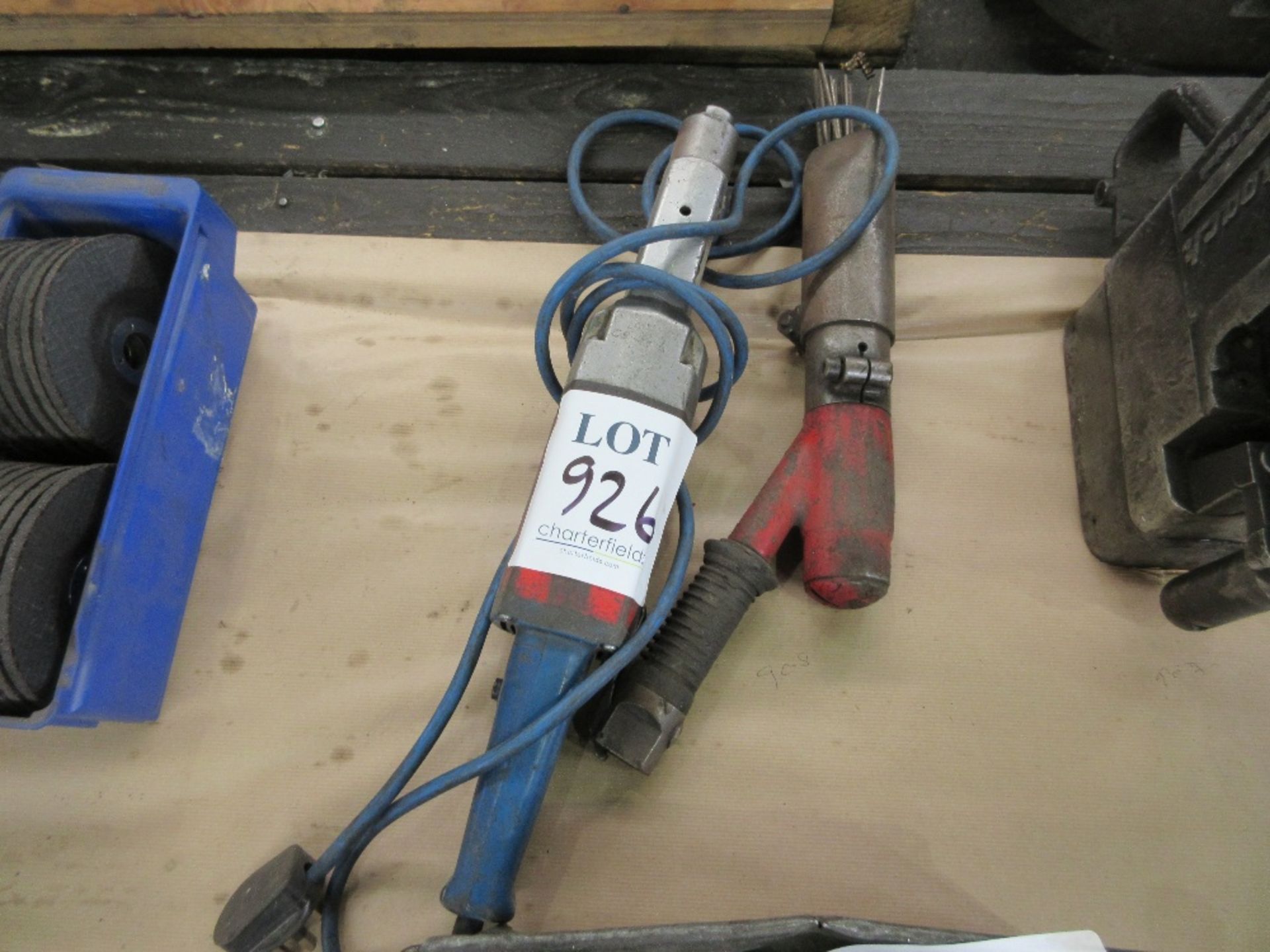 Descaler and 240v handheld rotary grinder