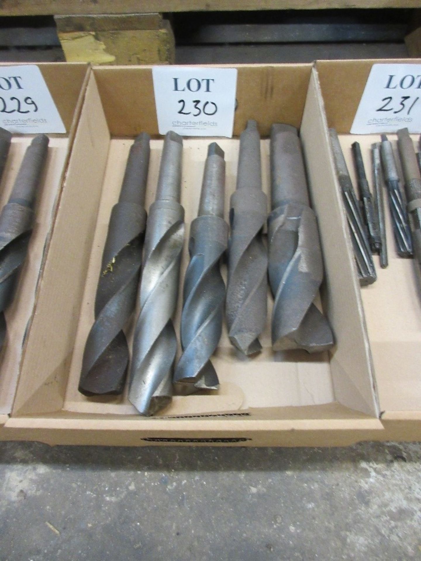 Various large Morse taper twist drills